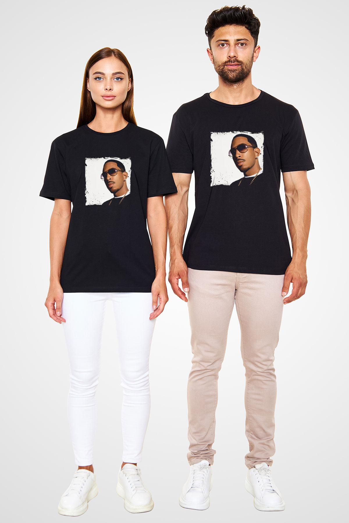 Ludacris Baskılı Unisex Siyah Tişört
