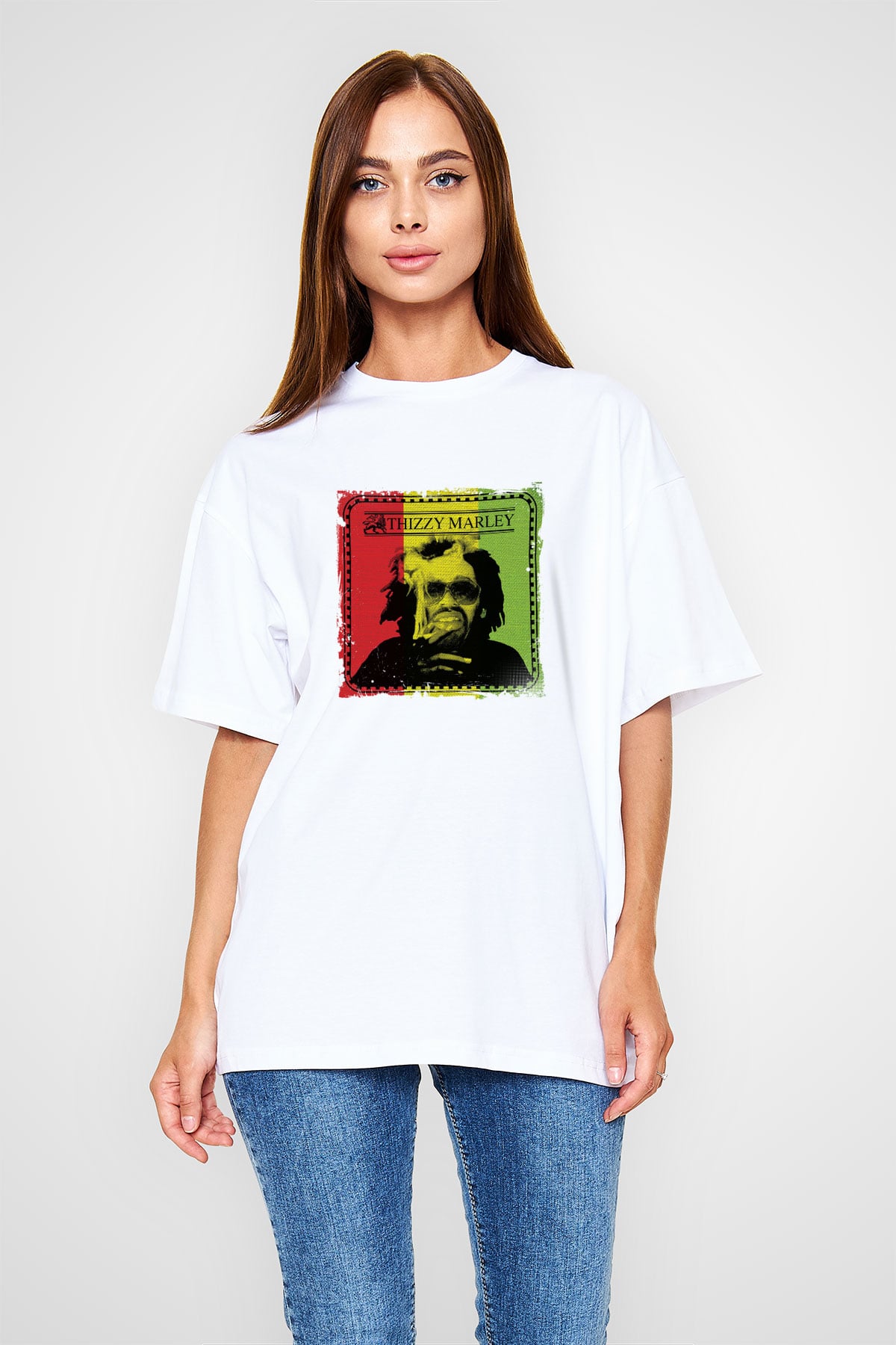 Mac Dre Baskılı Unisex Beyaz Tişört