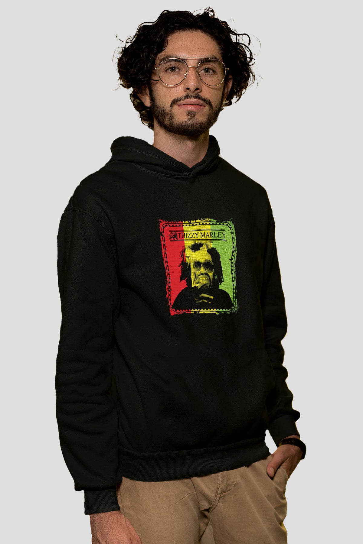 Mac Dre Baskılı Unisex Siyah Hoodie