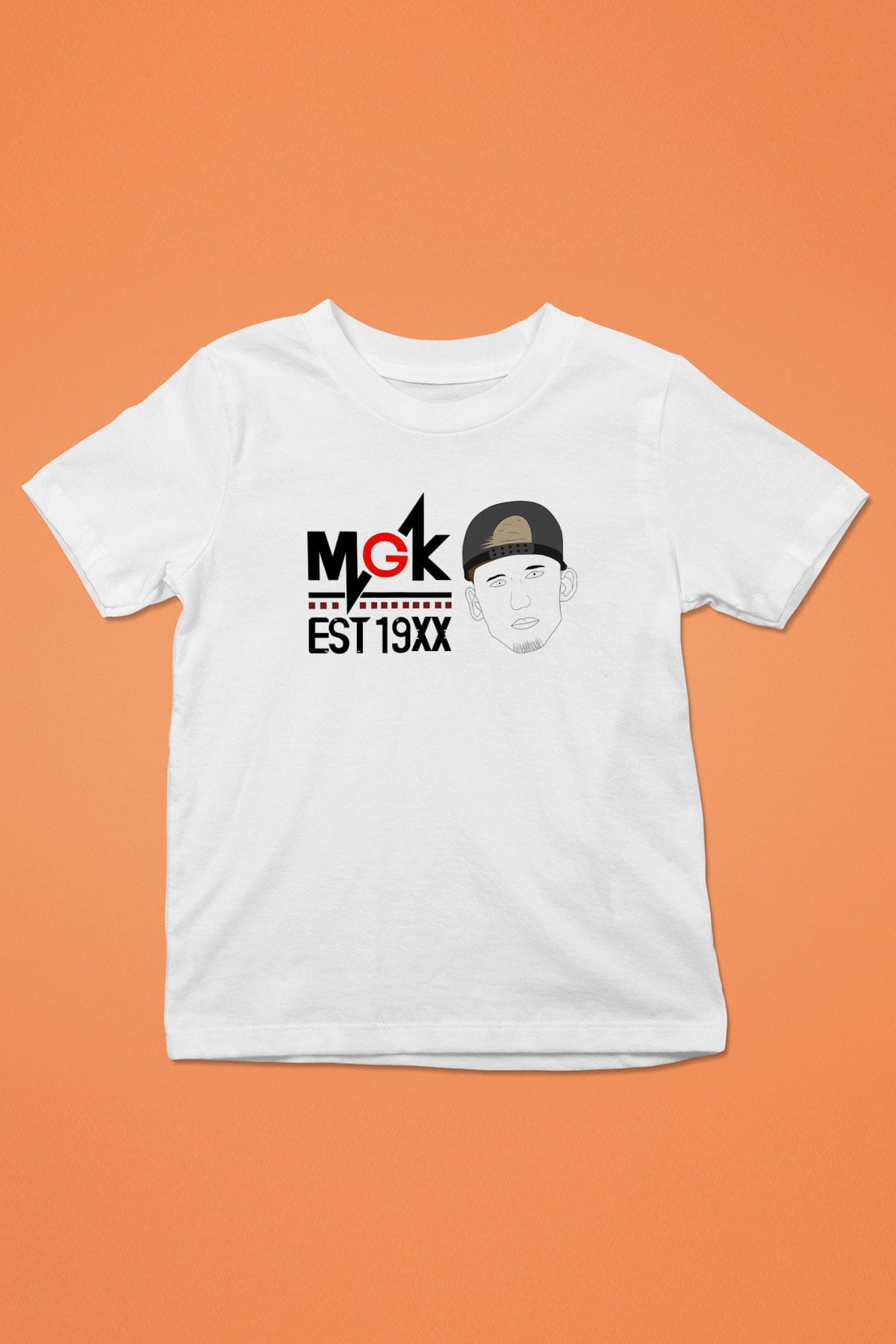 Machine Gun Kelly Baskılı Beyaz Unisex Çocuk Tişört