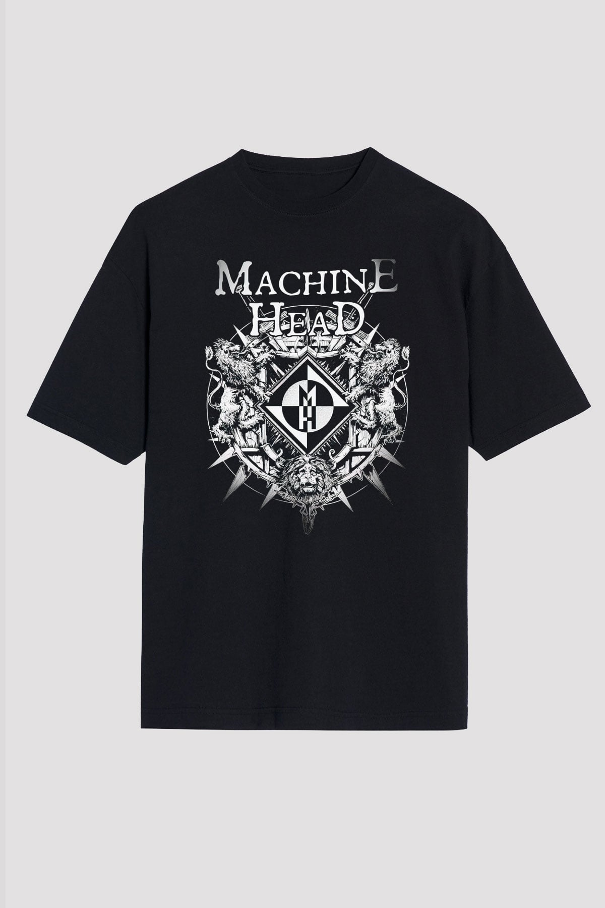 Machine Head Siyah Unisex Oversize Tişört T-Shirt