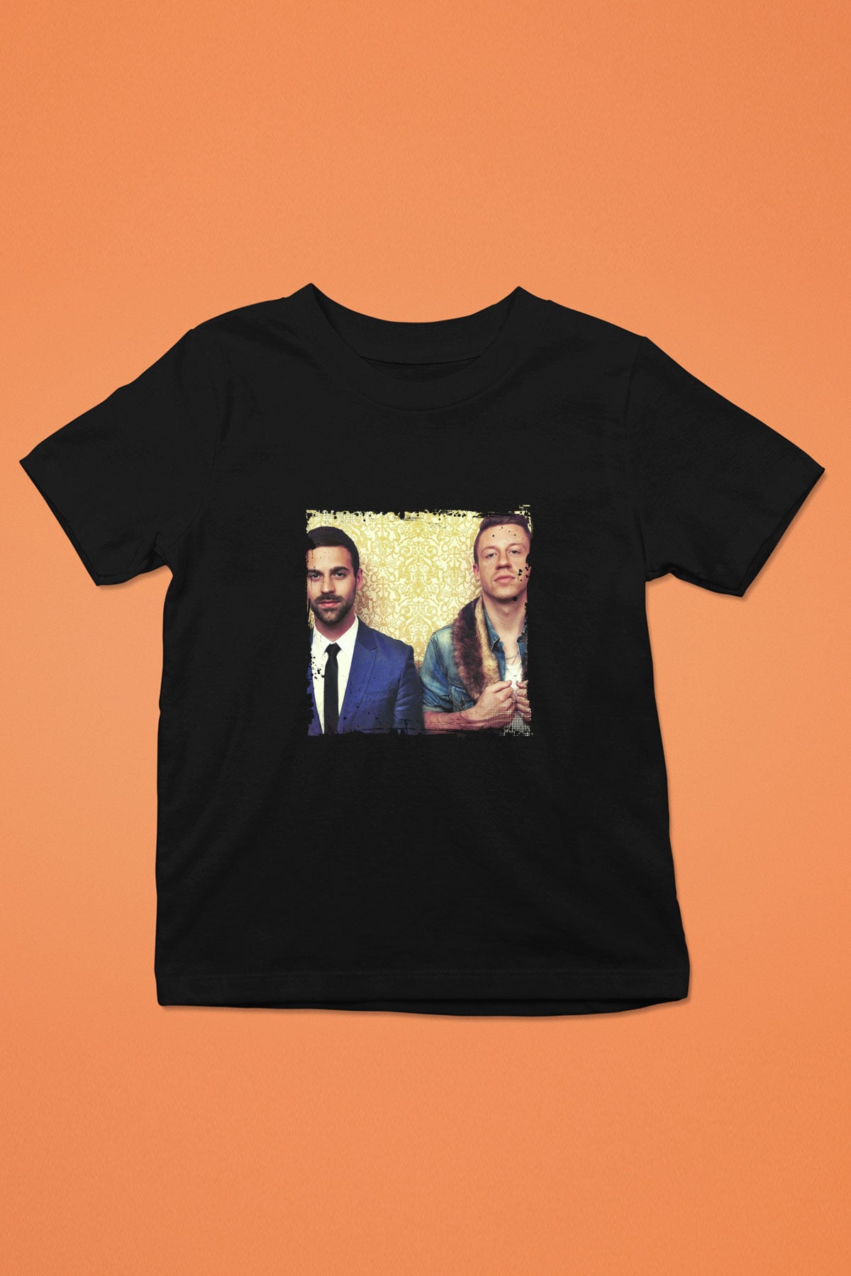 Macklemore Baskılı Unisex Siyah Çocuk Tişört