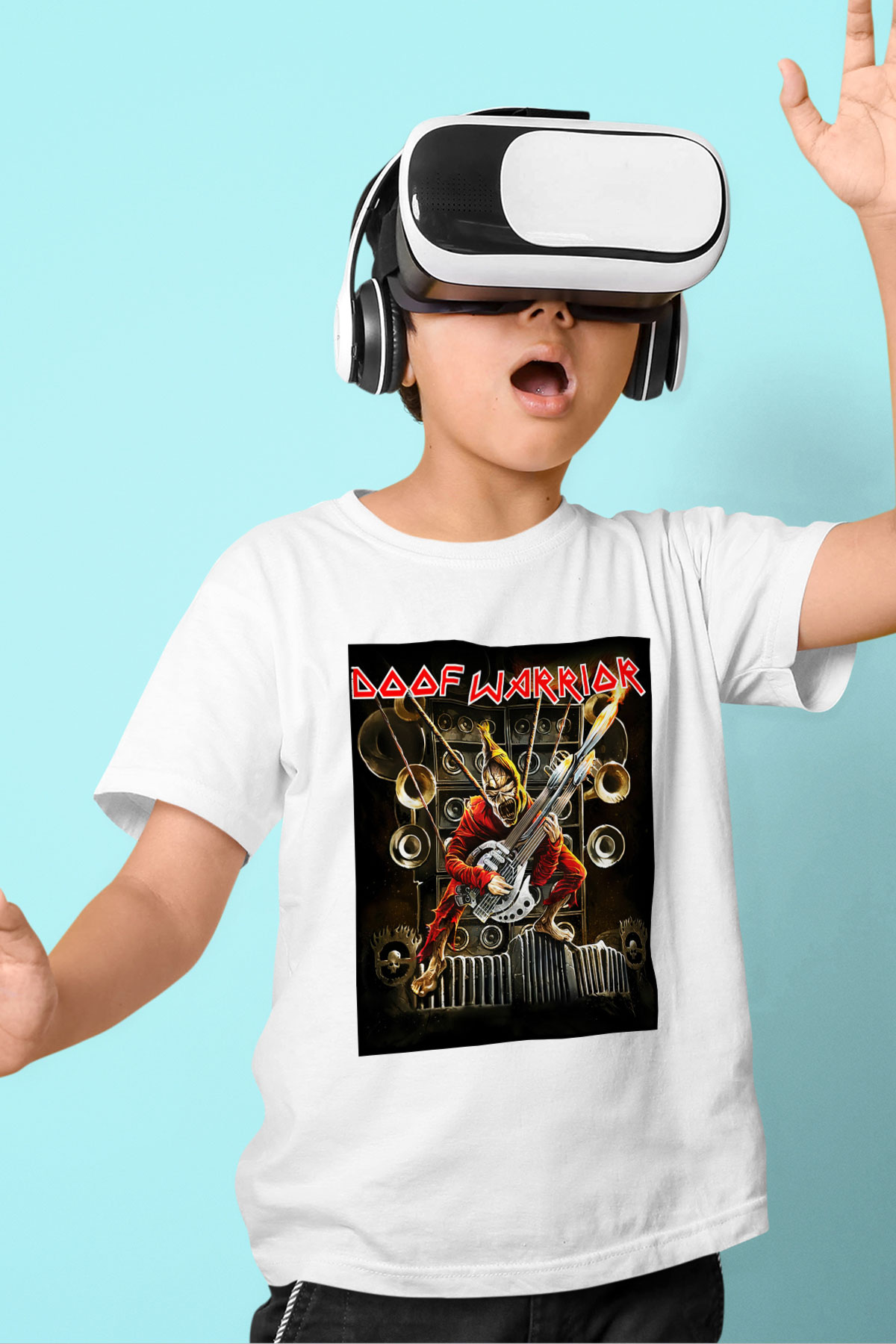 Mad Max Baskılı Beyaz Unisex Çocuk Tişört
