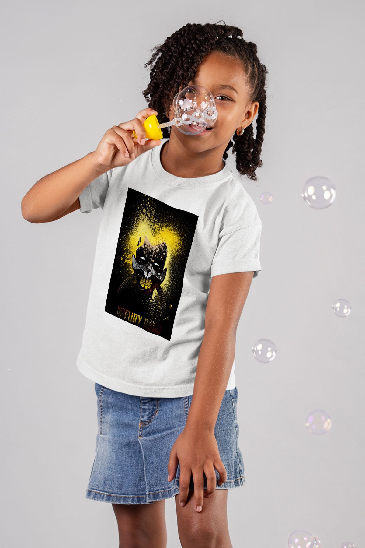 Mad Max Baskılı Beyaz Unisex Çocuk Tişört