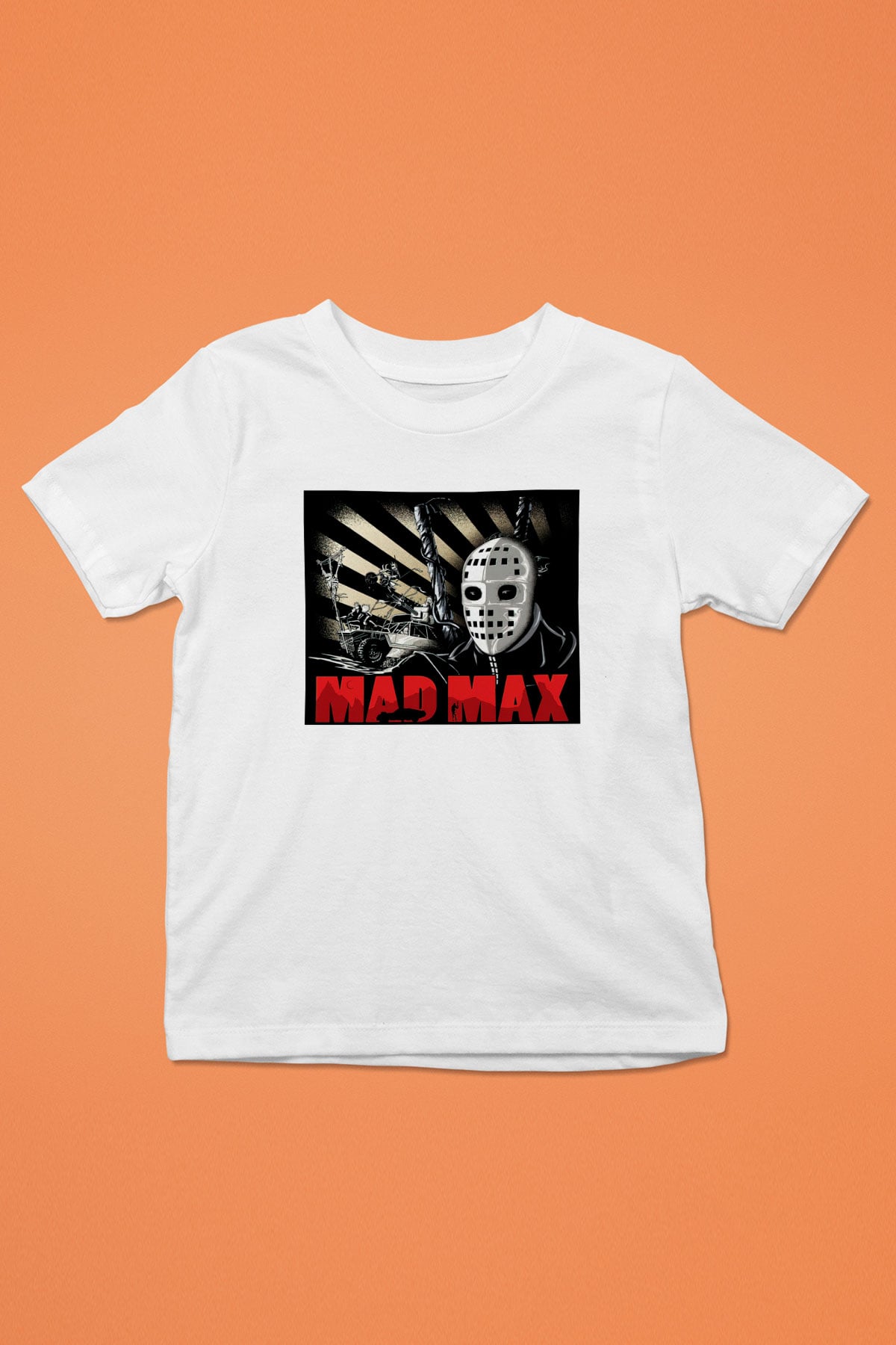 Mad Max Baskılı Beyaz Unisex Çocuk Tişört