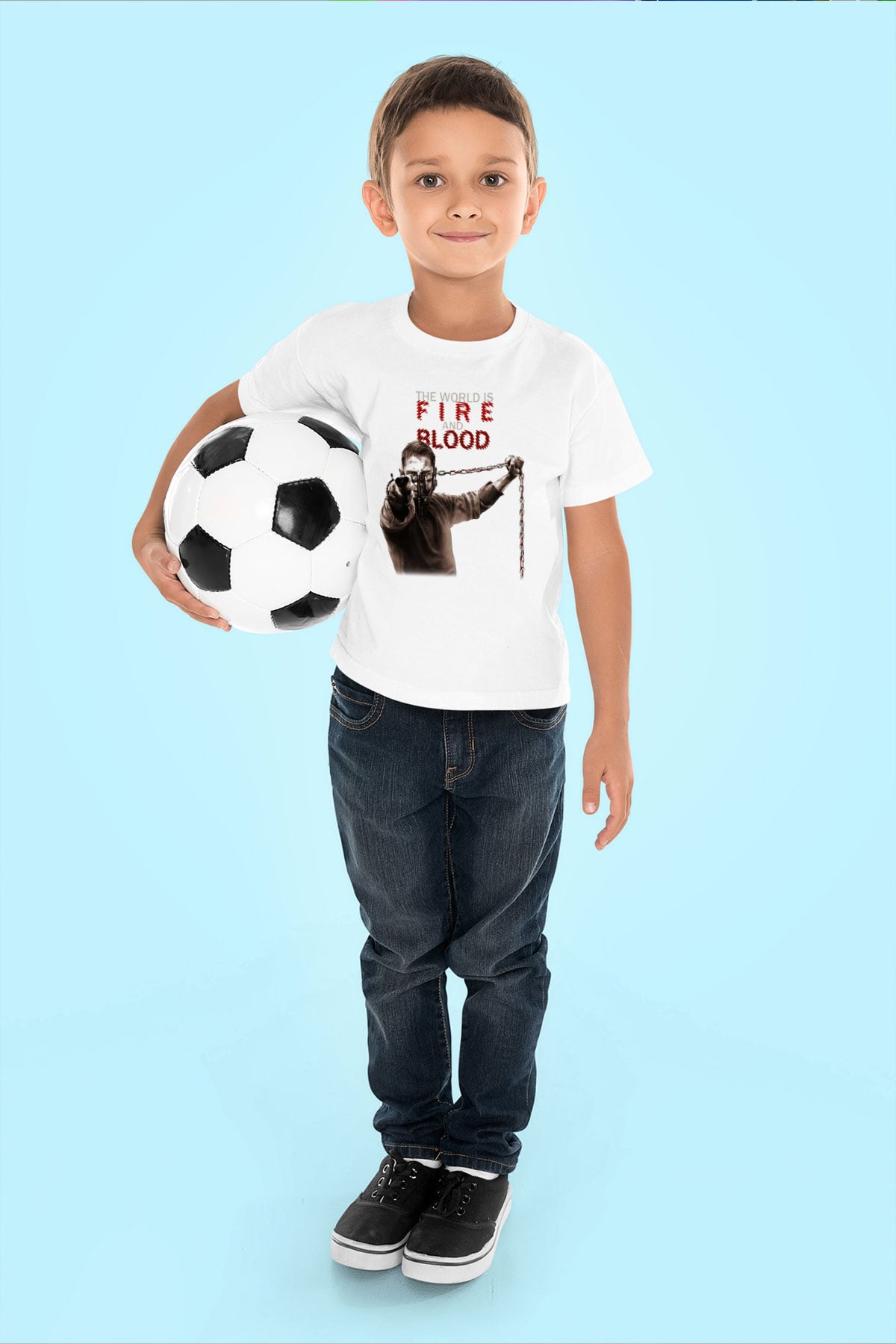 Mad Max Baskılı Beyaz Unisex Çocuk Tişört