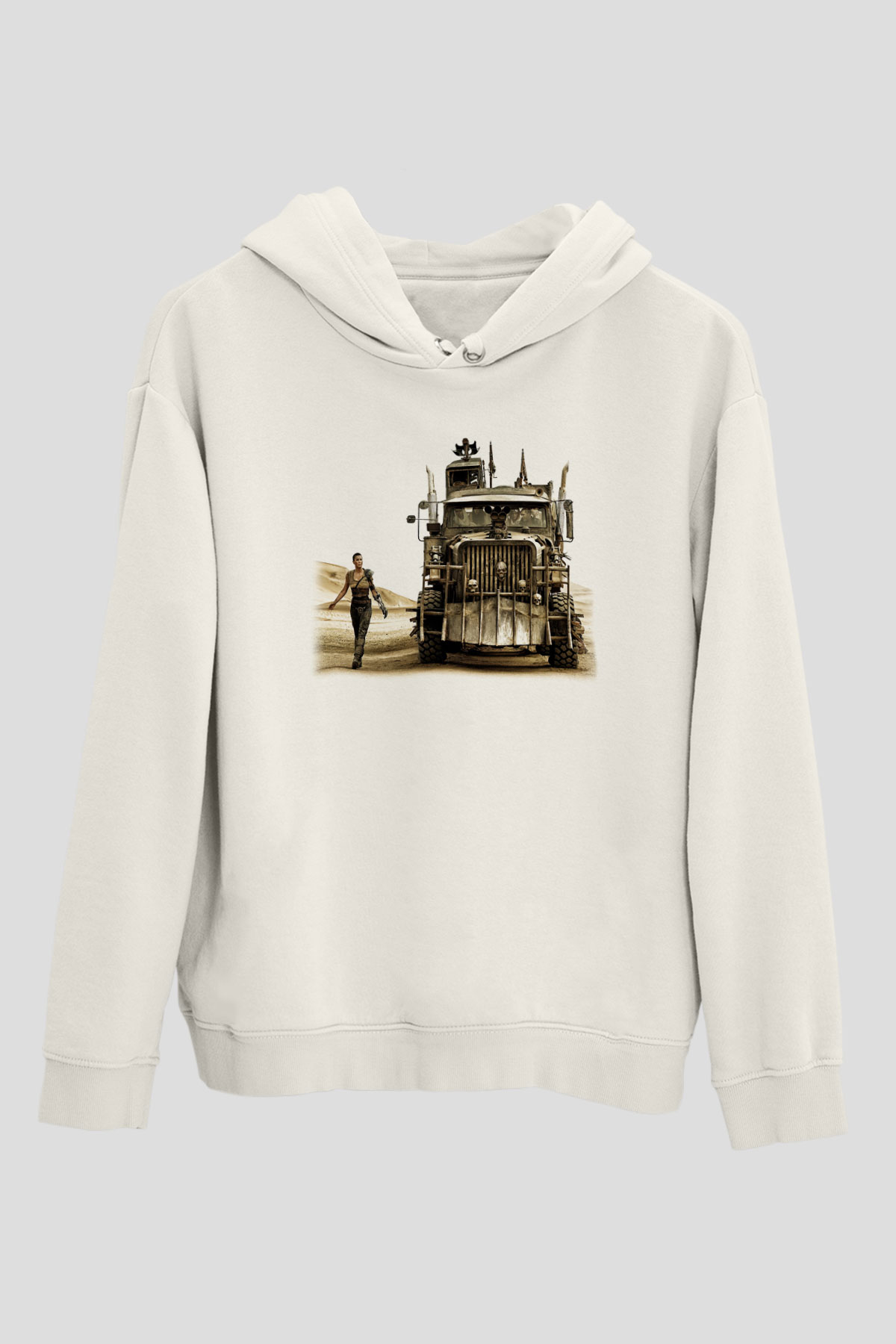 Mad Max Beyaz Unisex Hoodie