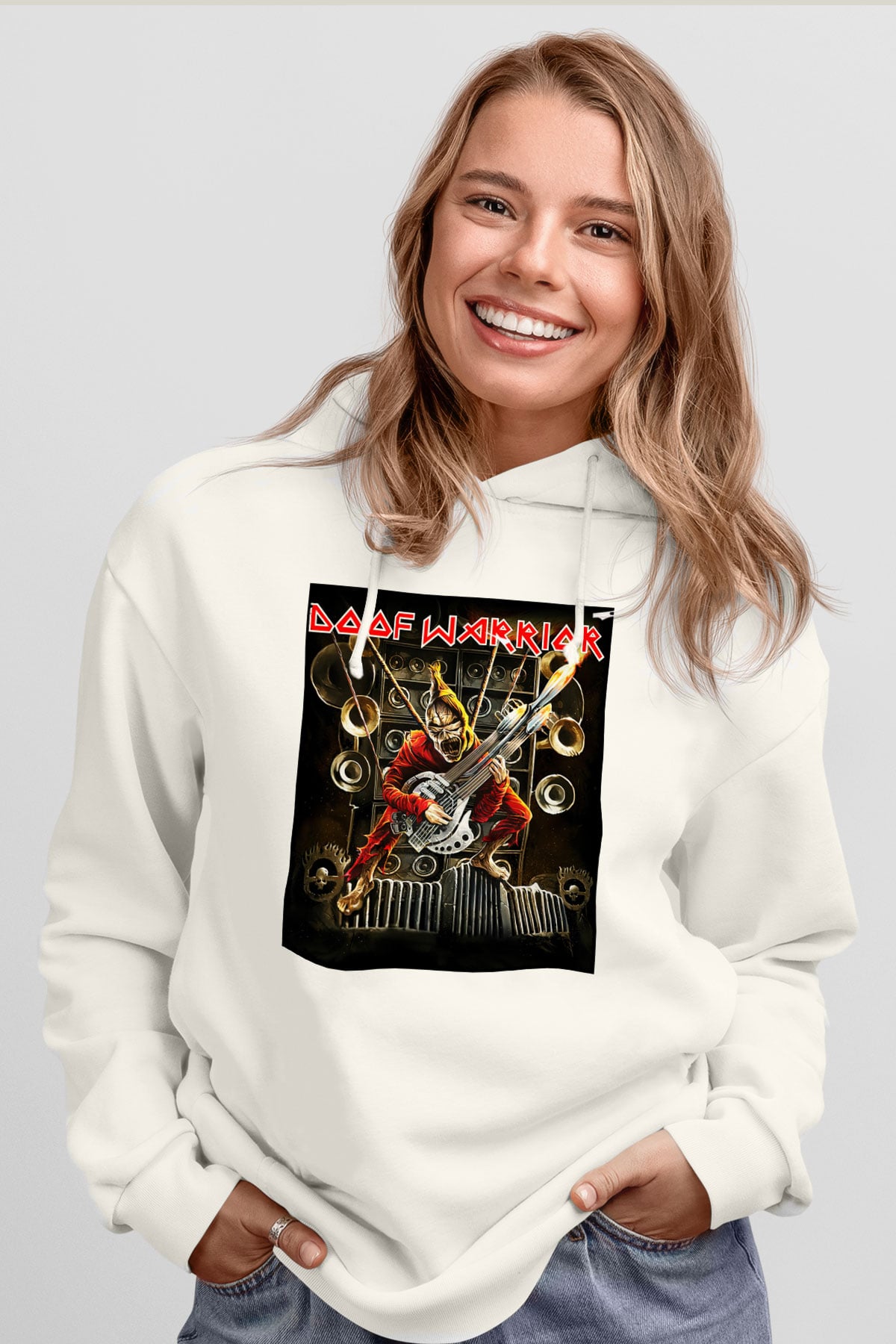 Mad Max Beyaz Unisex Hoodie