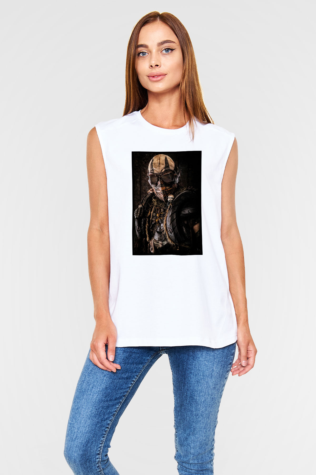 Mad Max Beyaz Unisex Kolsuz Tişört
