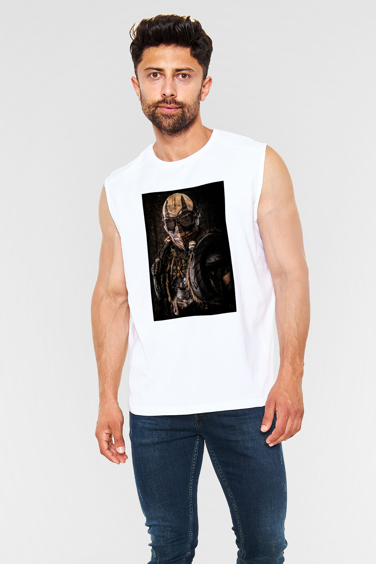 Mad Max Beyaz Unisex Kolsuz Tişört