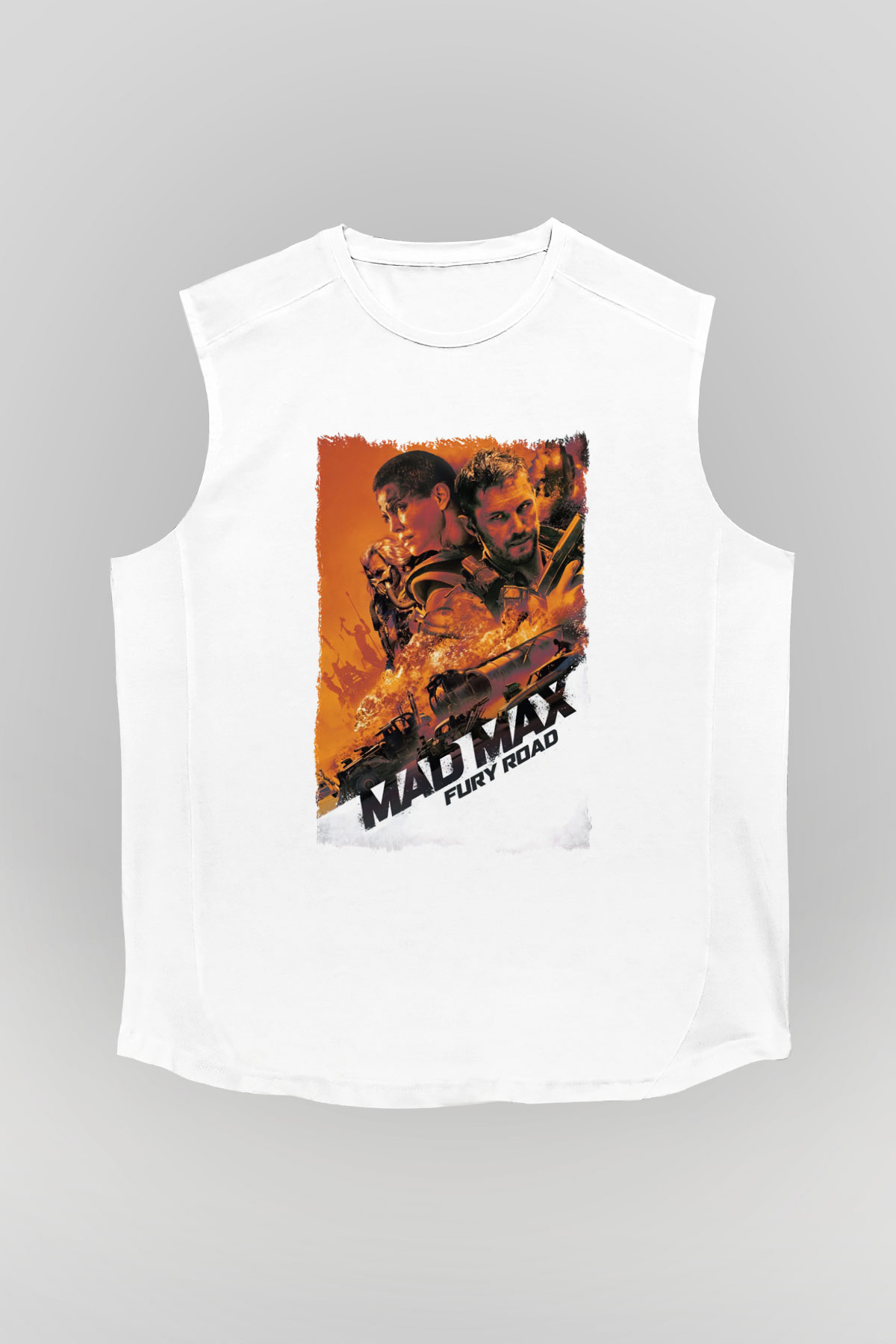 Mad Max Beyaz Unisex Kolsuz Tişört