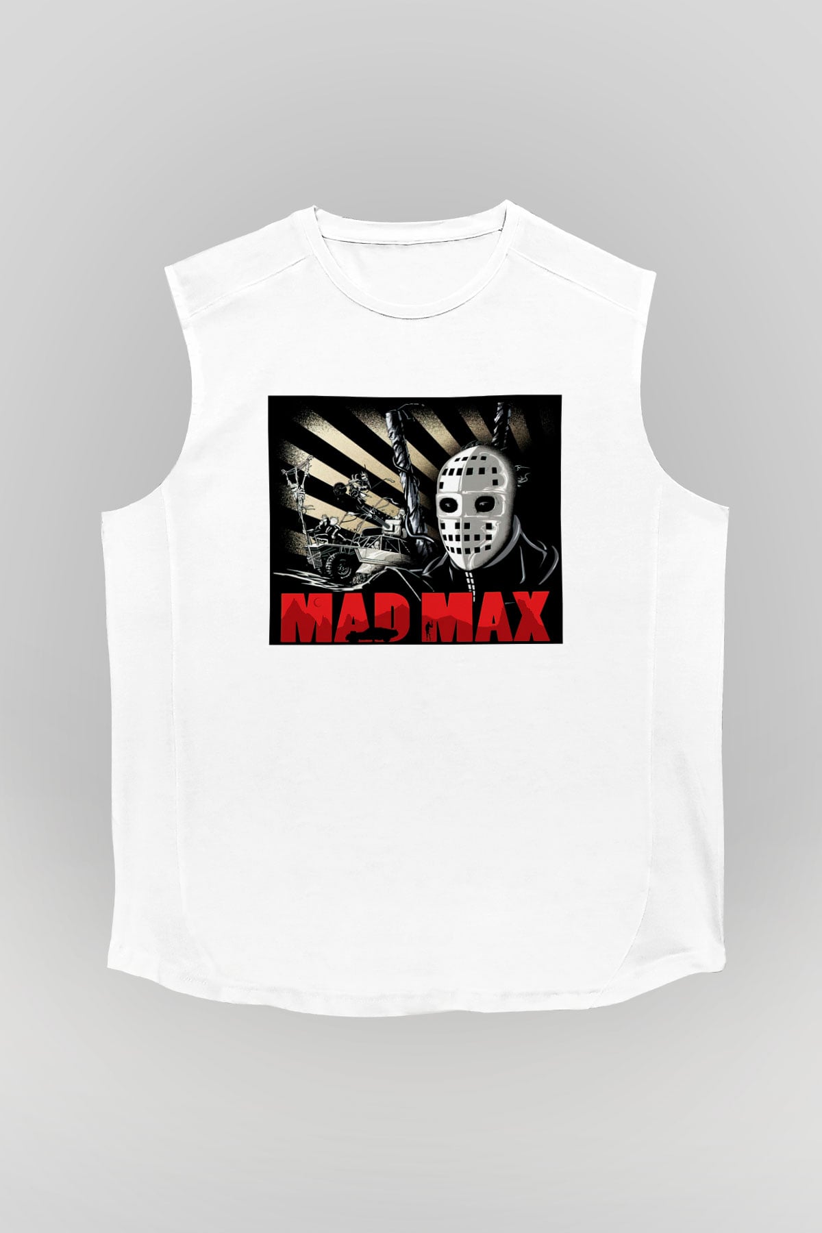 Mad Max Beyaz Unisex Kolsuz Tişört