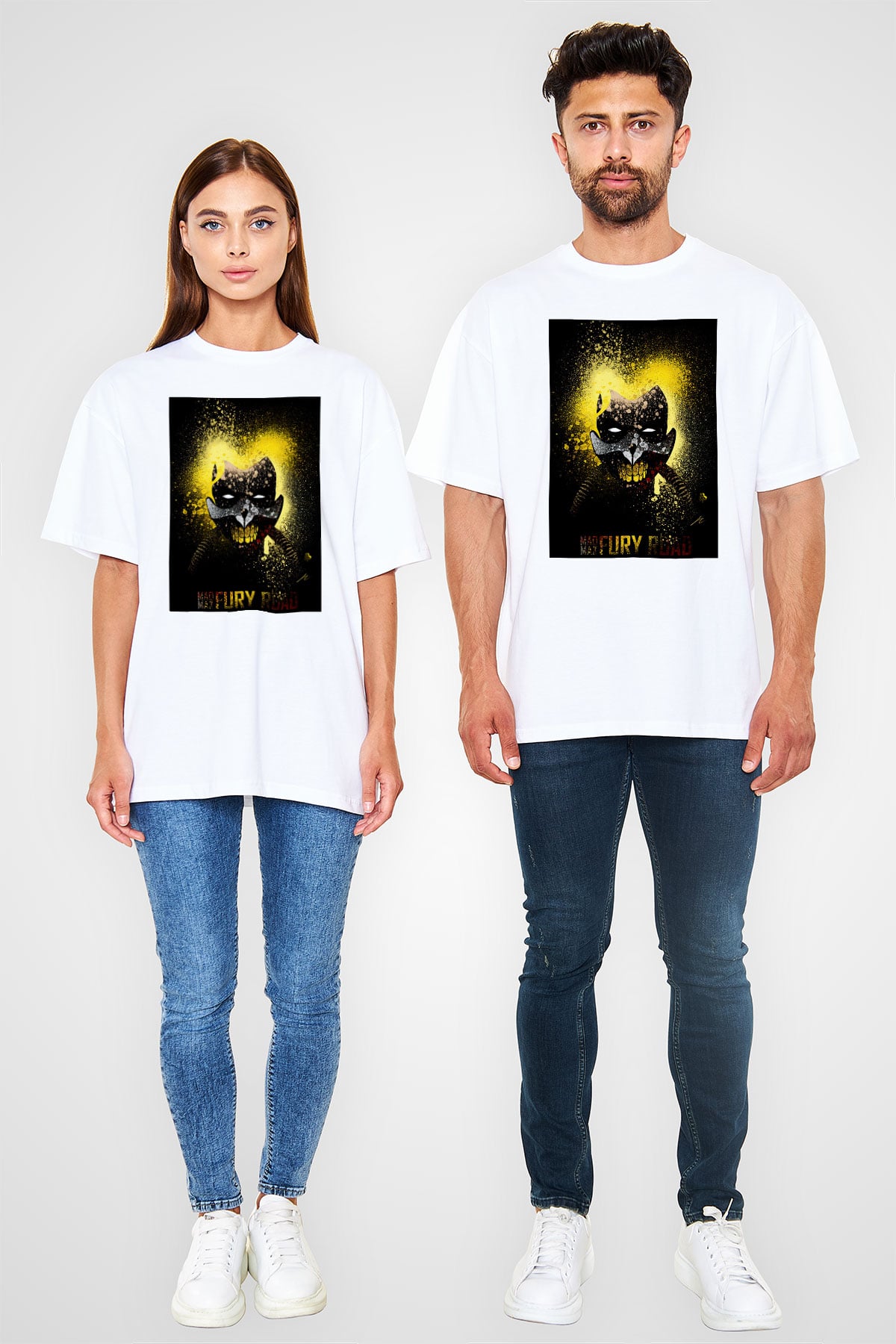Mad Max Beyaz Unisex Oversize Tişört T-Shirt