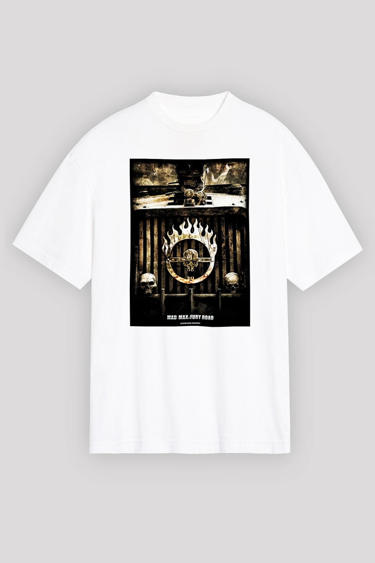 Mad Max Beyaz Unisex Oversize Tişört T-Shirt