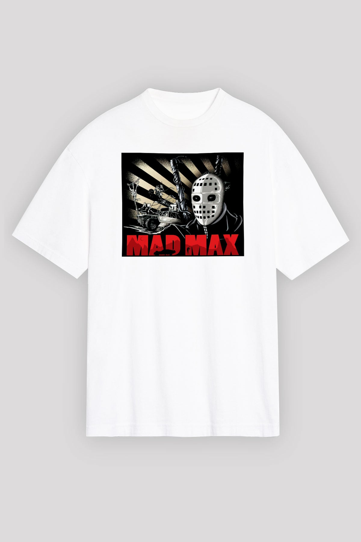 Mad Max Beyaz Unisex Oversize Tişört T-Shirt