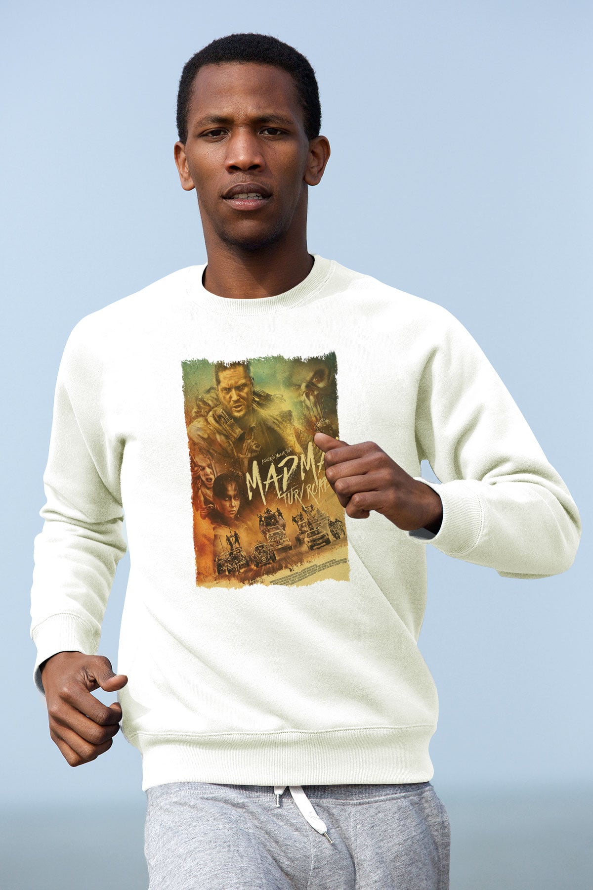 Mad Max Beyaz Unisex Sweatshirt