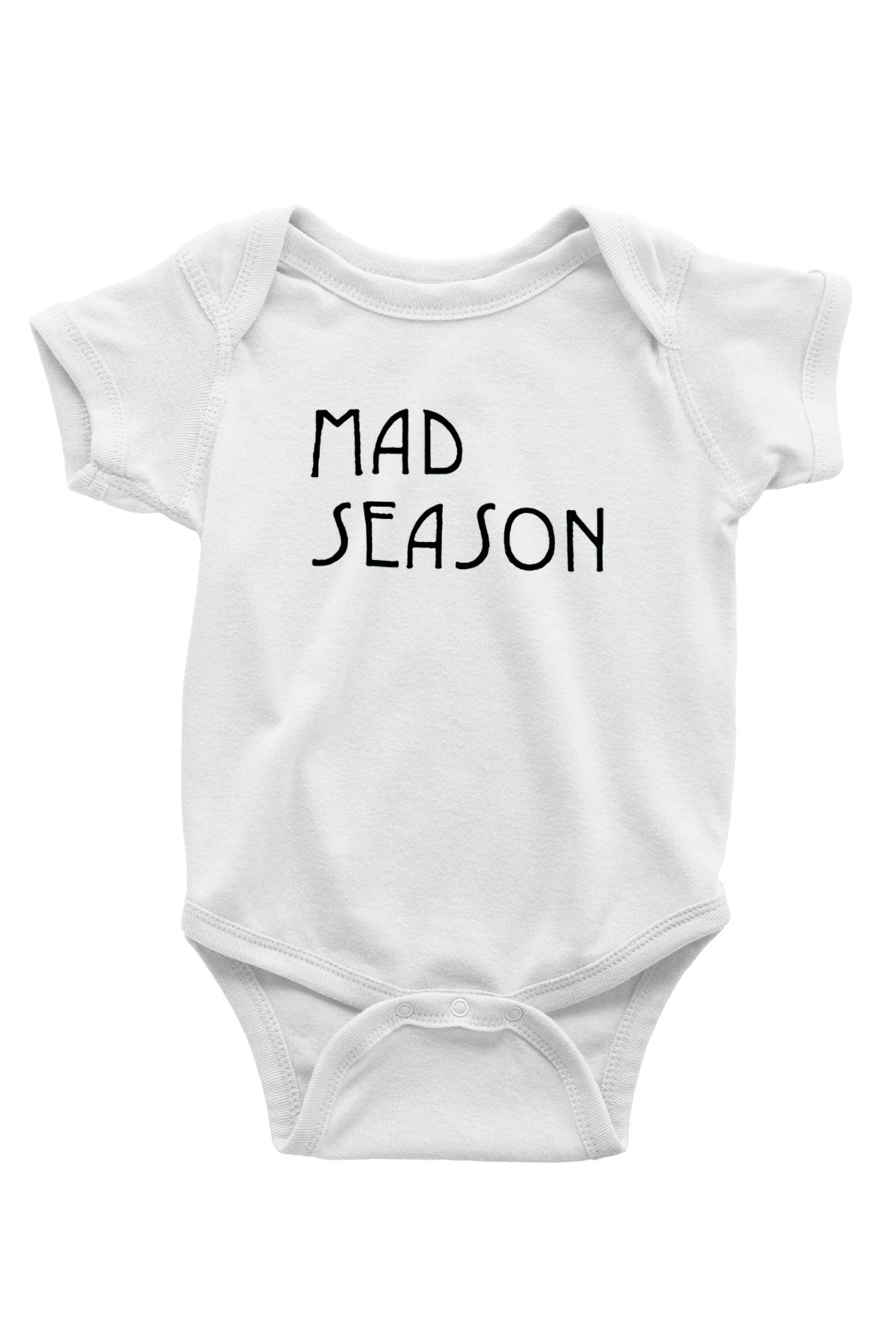 Mad Season Baskılı Beyaz Unisex Bebek Body - Zıbın