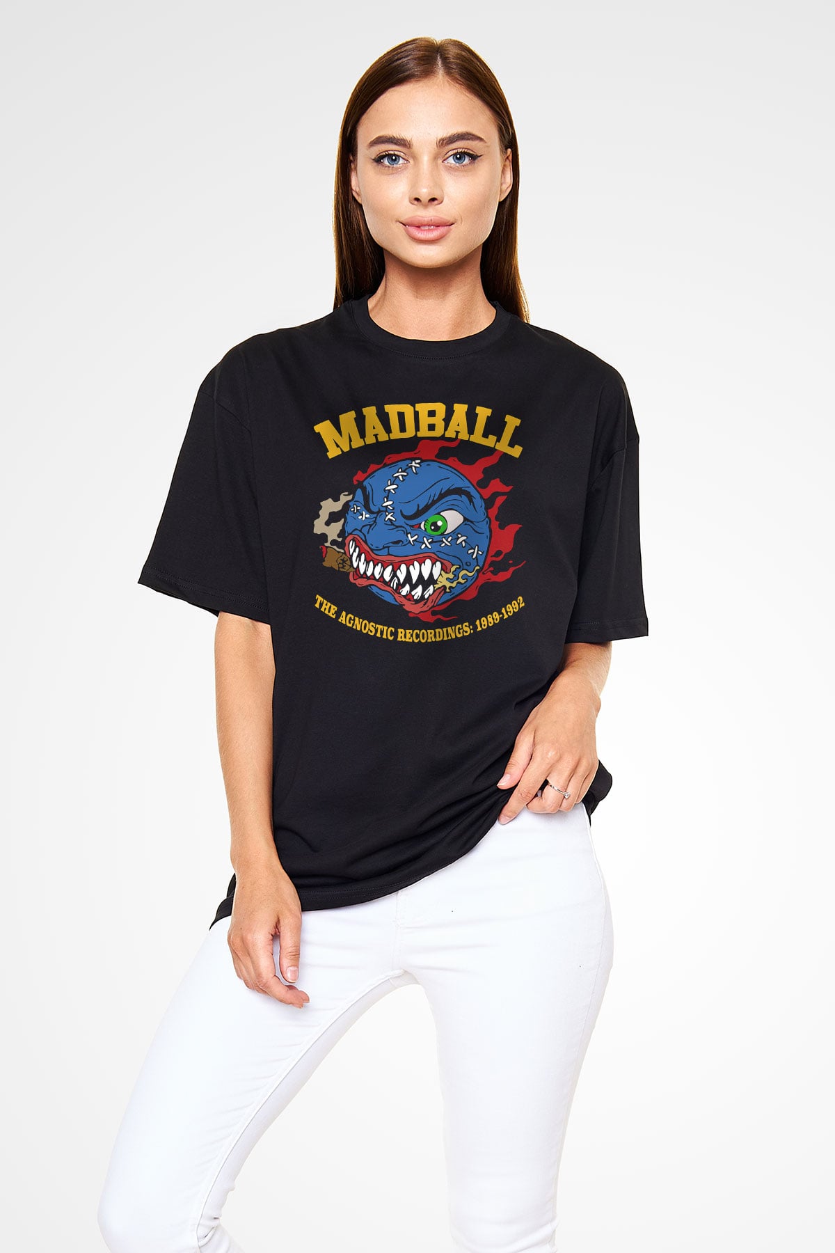 Madball Siyah Unisex Oversize Tişört T-Shirt