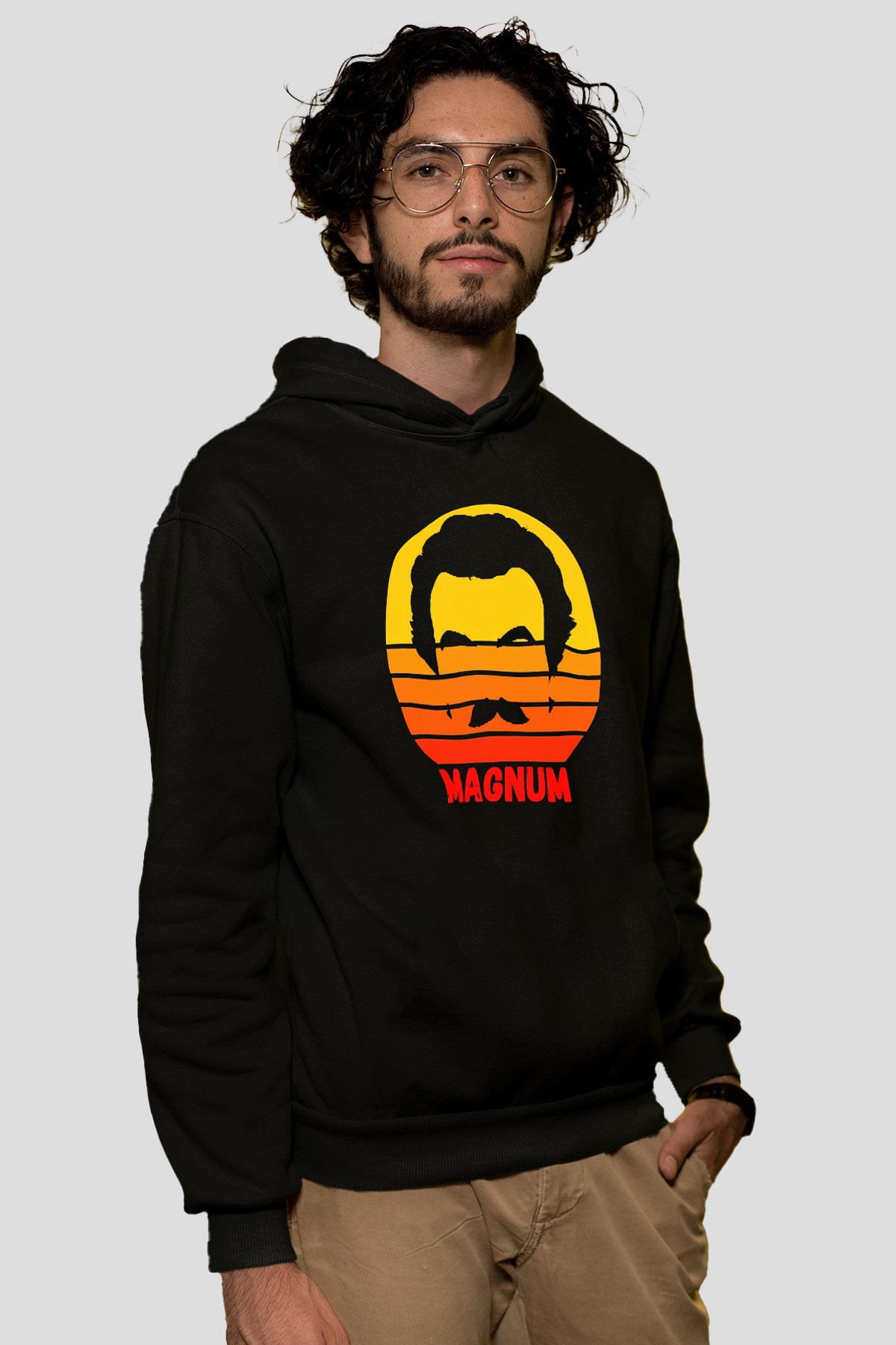 Magnum P.I. Siyah Unisex Hoodie