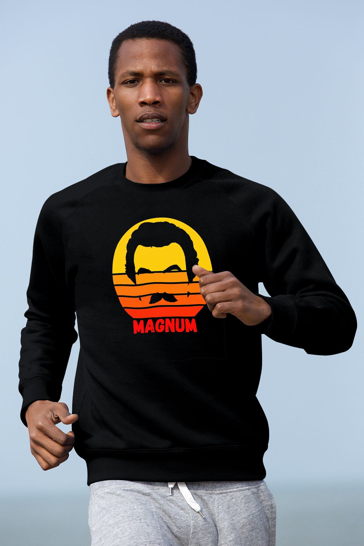 Magnum P.I. Siyah Unisex Sweatshirt