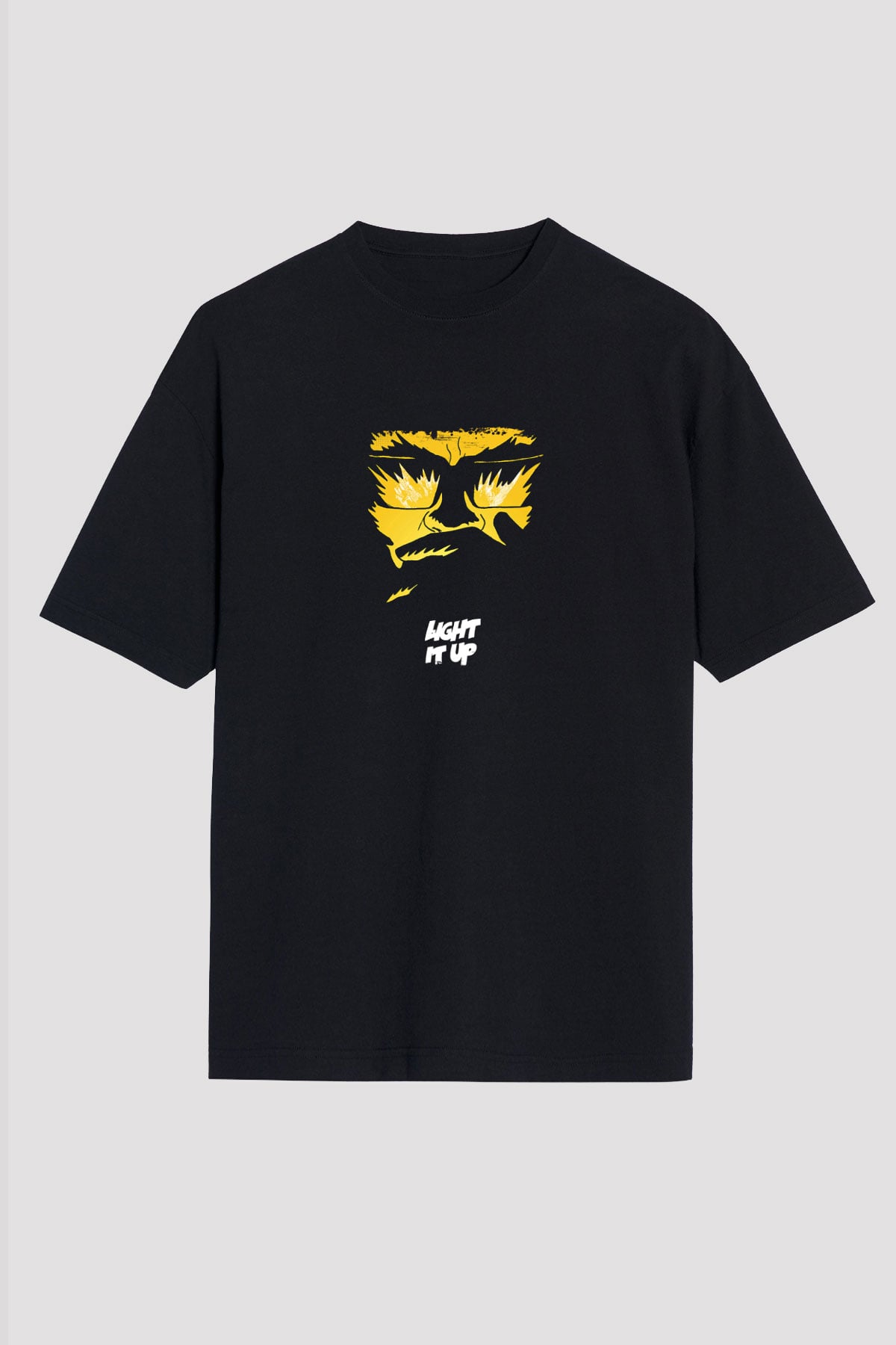 Major Lazer Baskılı Unisex Oversize Siyah Tişört