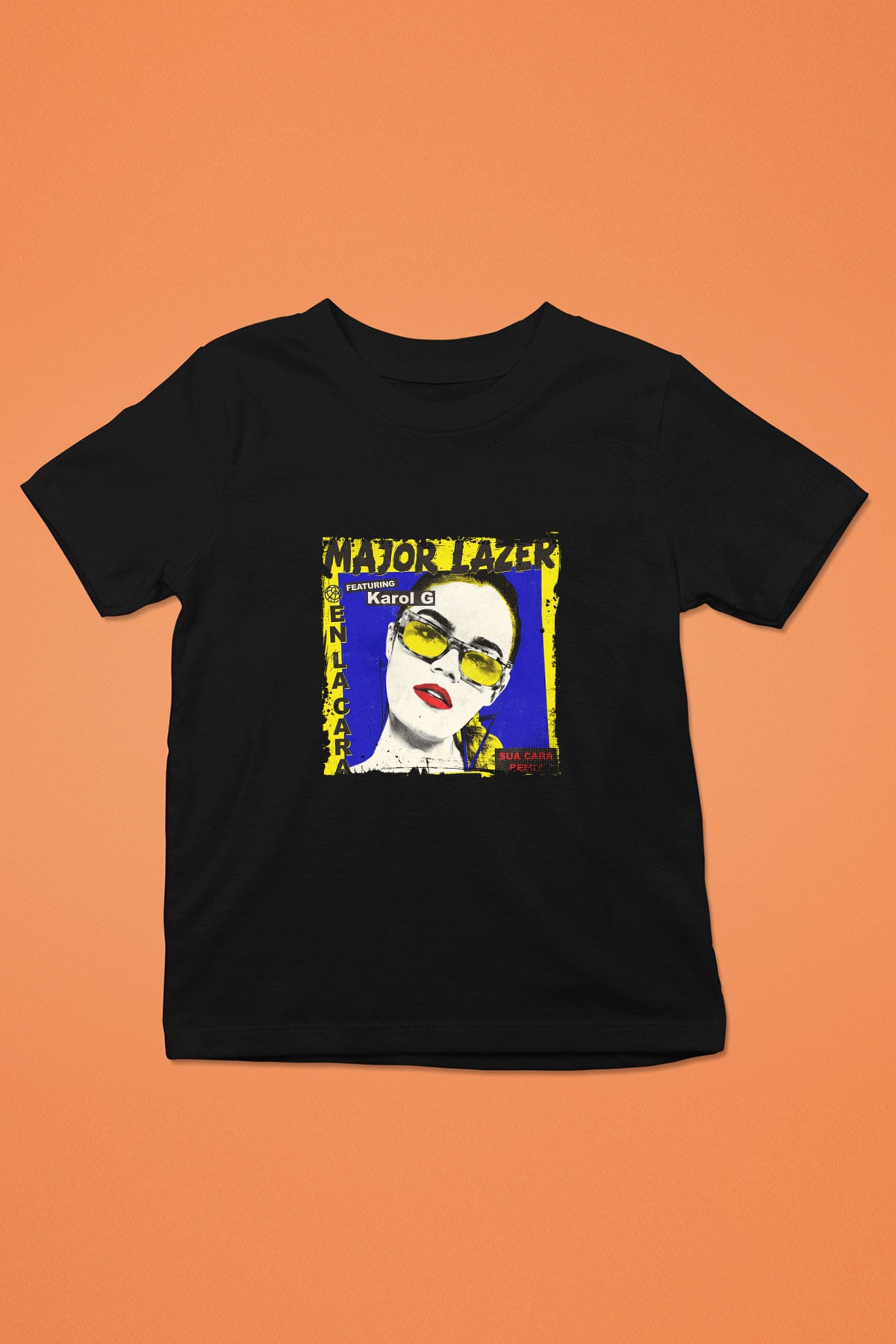 Major Lazer Baskılı Unisex Siyah Çocuk Tişört