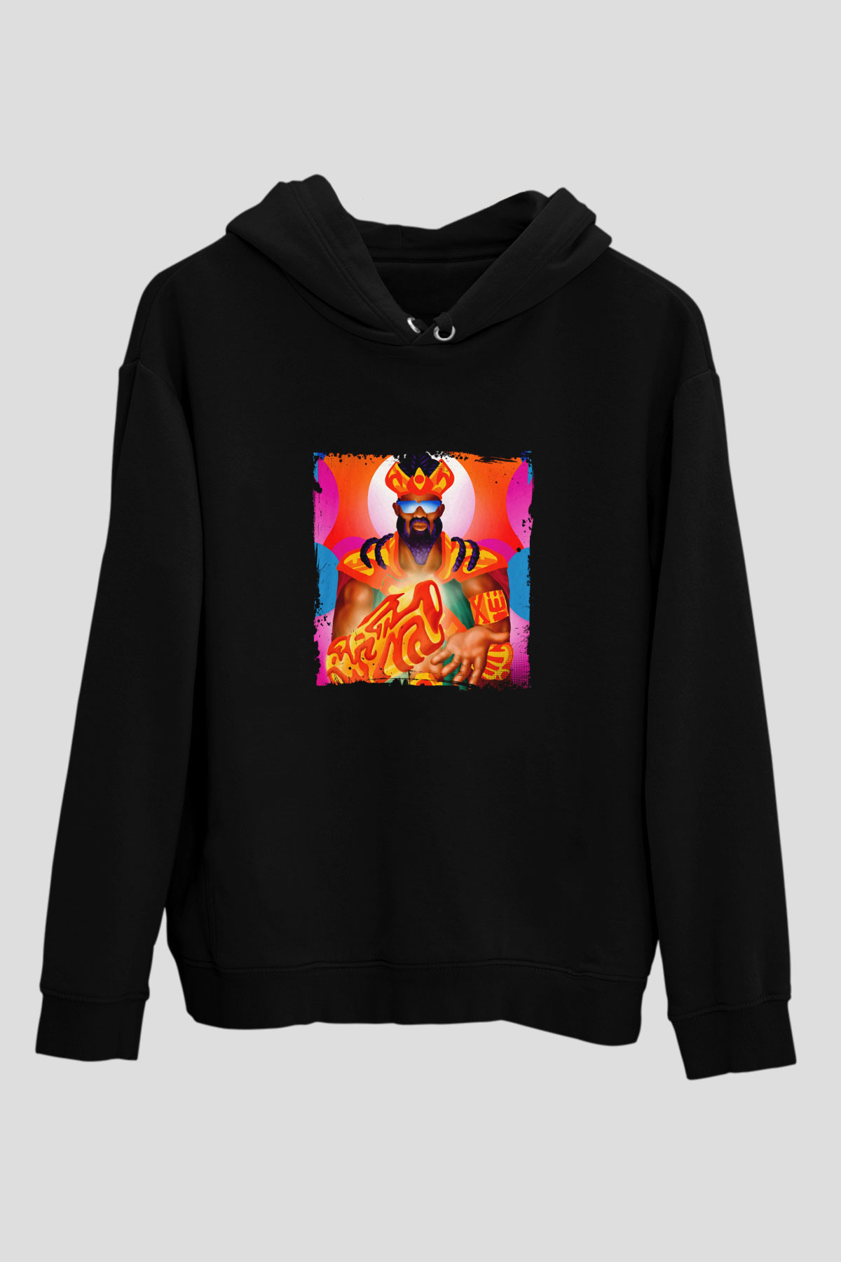 Major Lazer Baskılı Unisex Siyah Hoodie