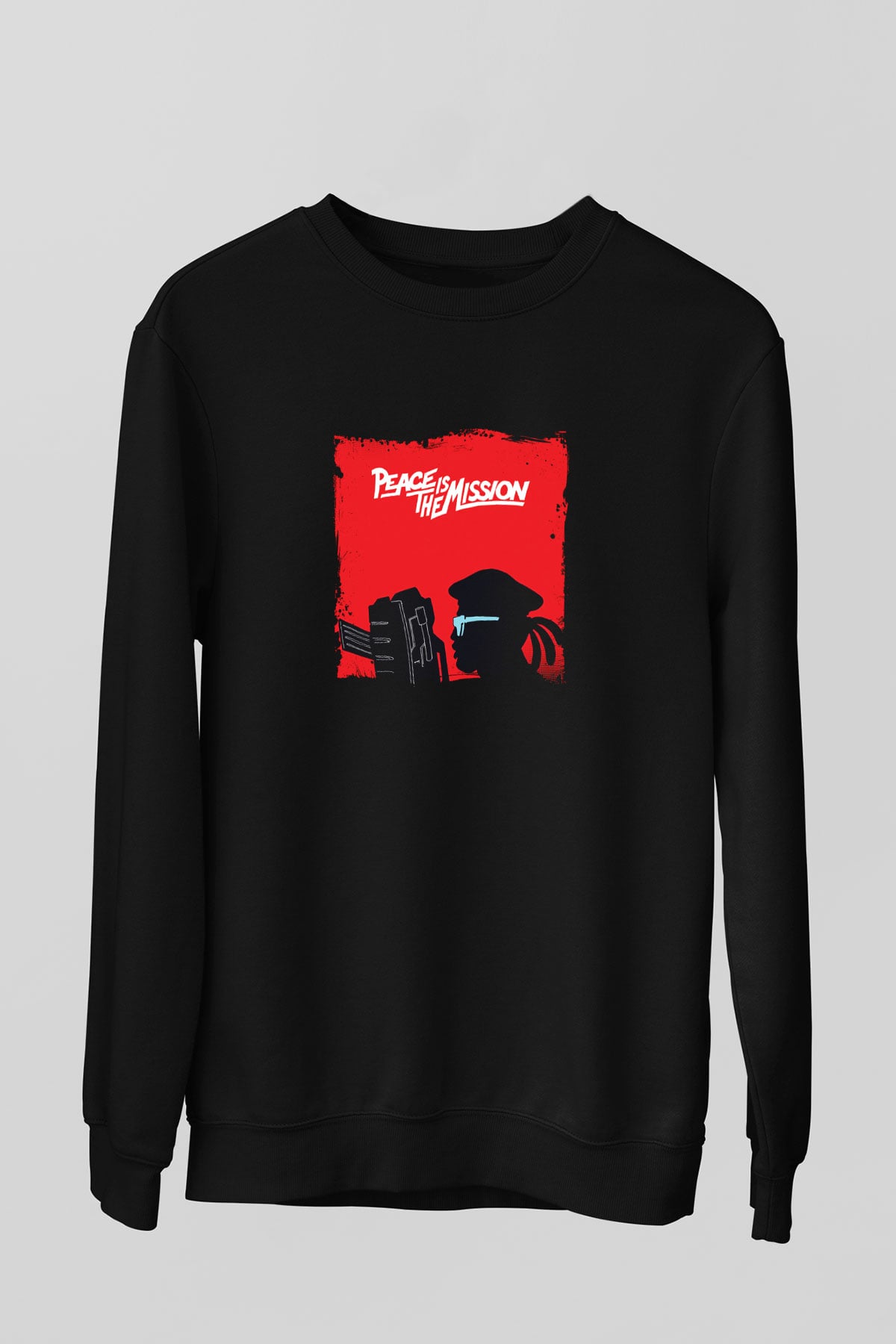 Major Lazer Baskılı Unisex Siyah Sweatshirt