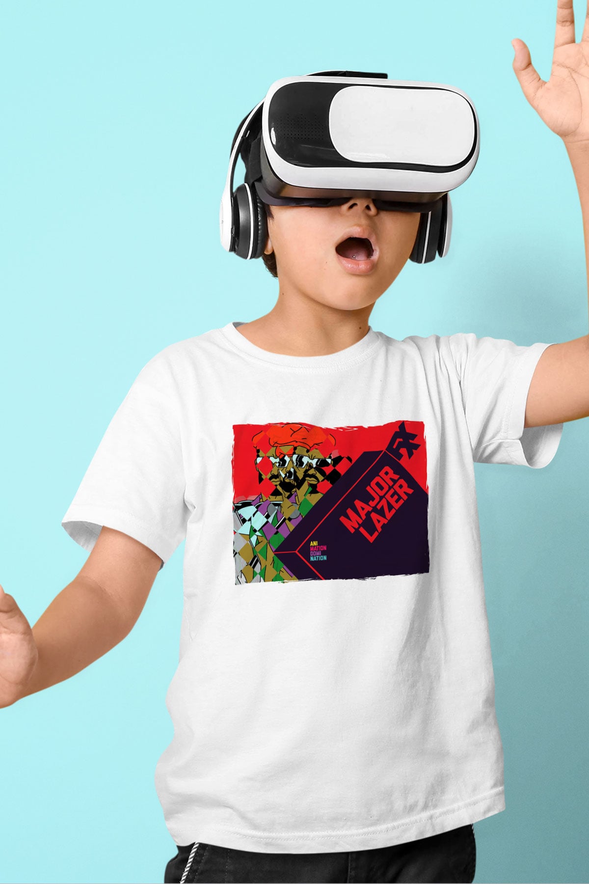 Major Lazer Beyaz Unisex Çocuk Tişört