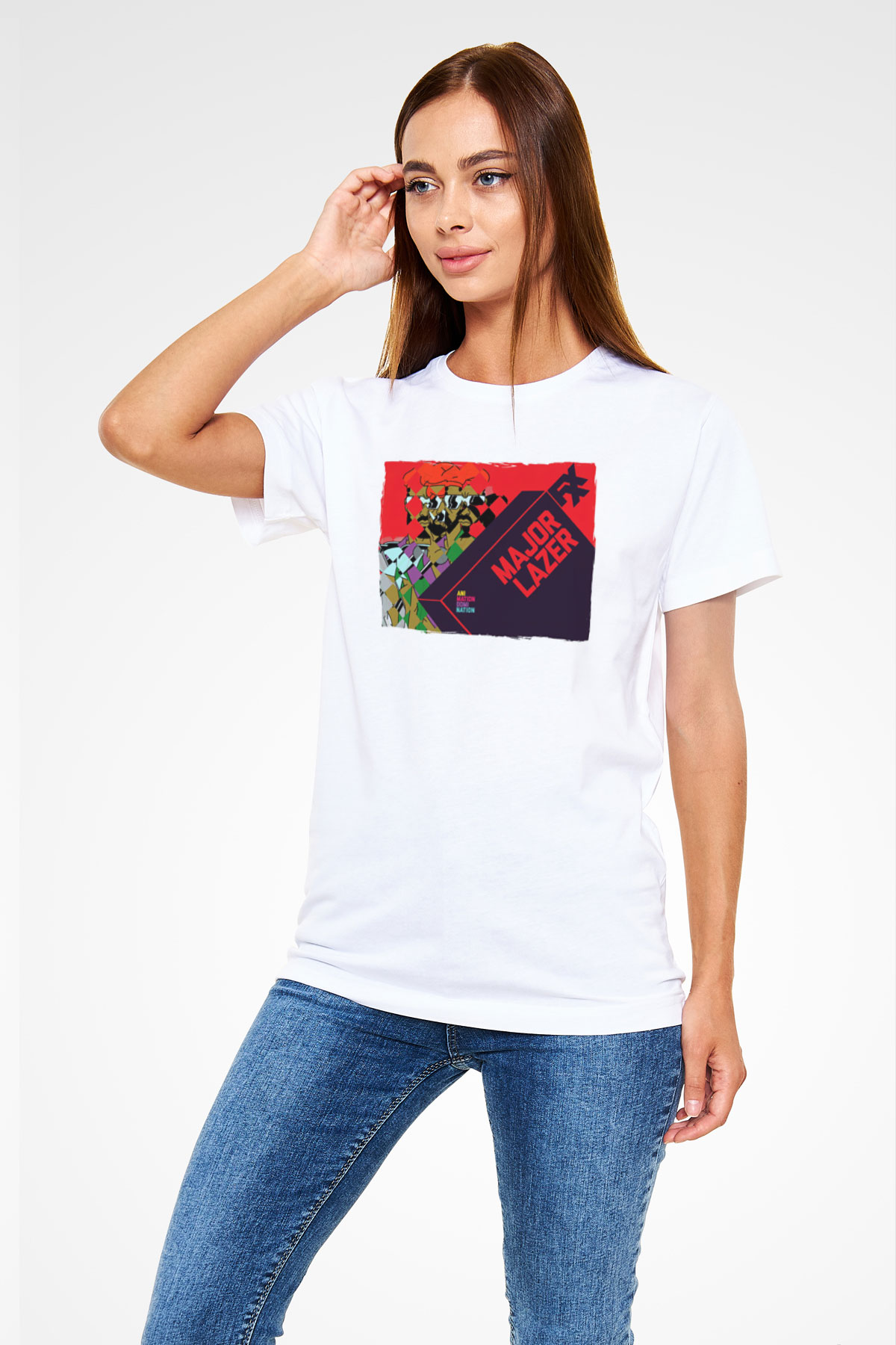 Major Lazer Beyaz Unisex Tişört T-Shirt - TişörtFabrikası