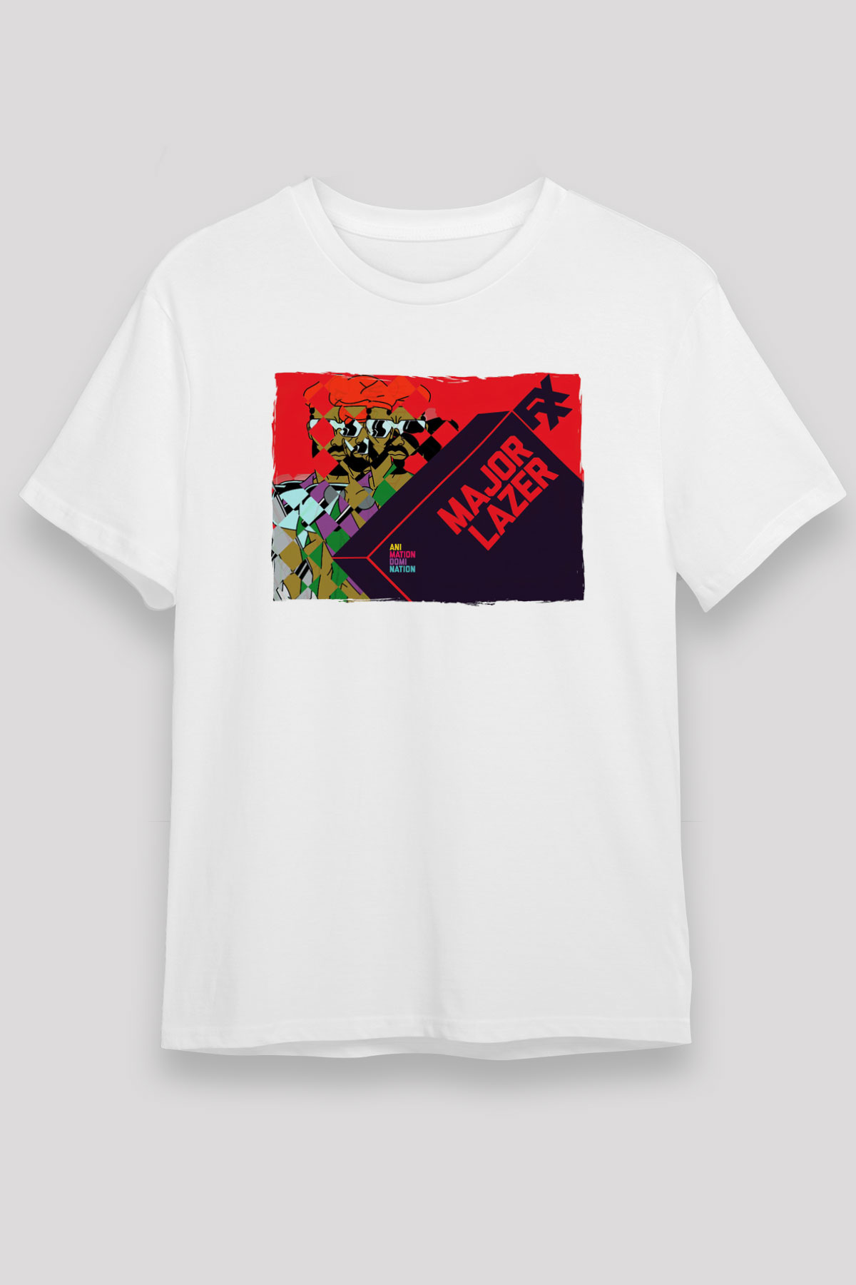 Major Lazer Beyaz Unisex Tişört T-Shirt - TişörtFabrikası