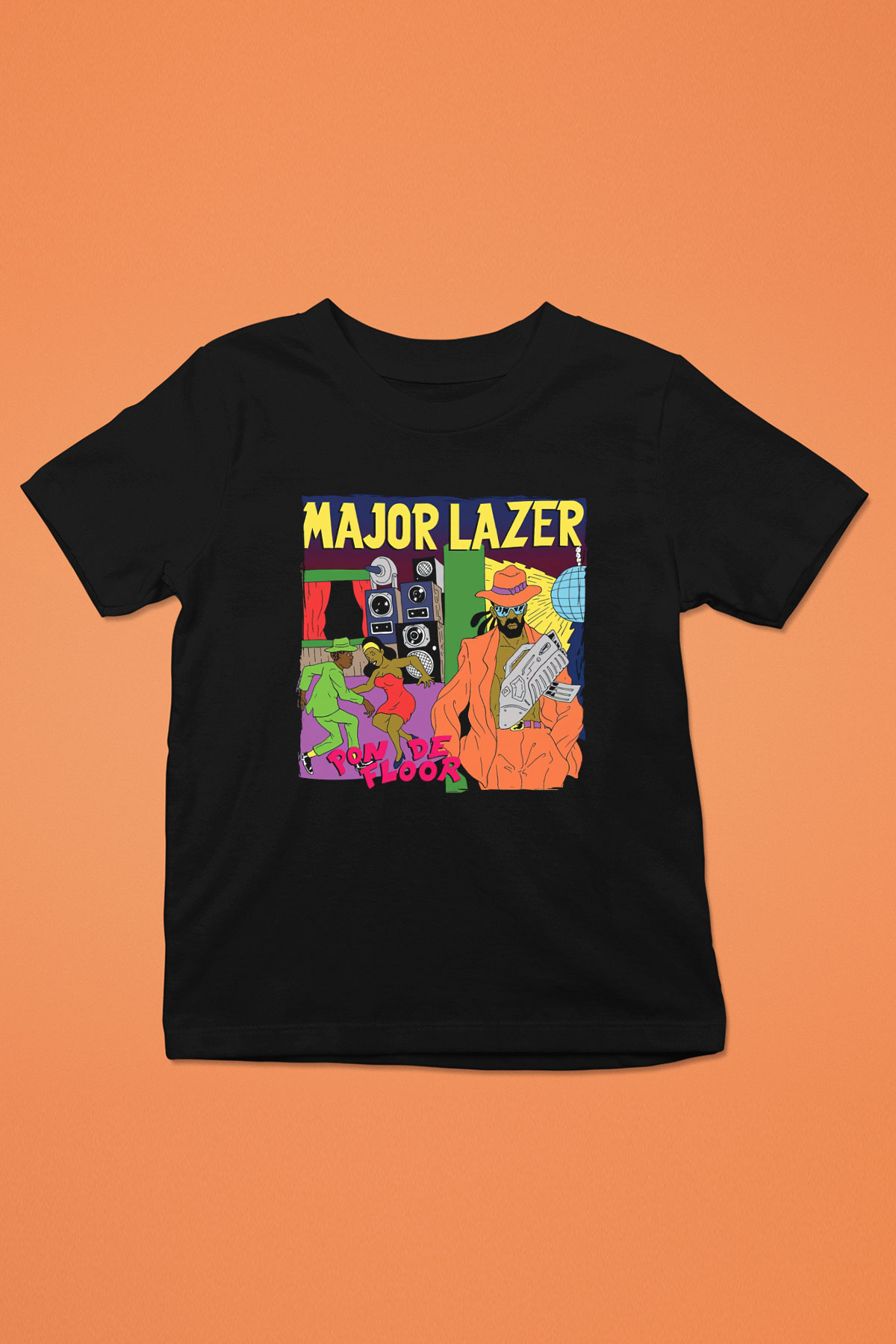 Major Lazer Siyah Unisex Çocuk Tişört
