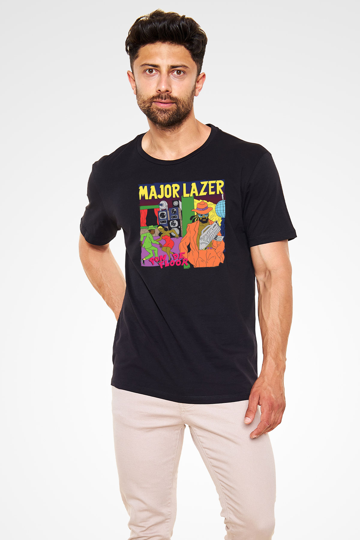 Major Lazer Siyah Unisex Tişört T-Shirt - TişörtFabrikası