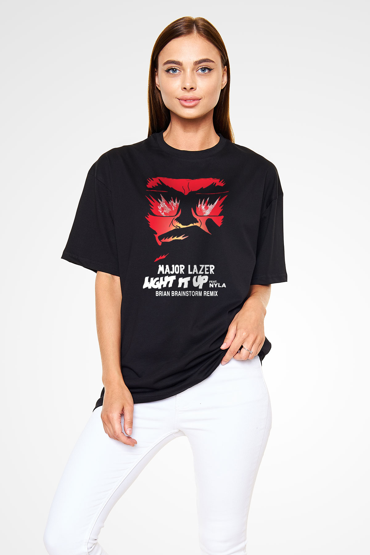 Major Lazer Siyah Unisex Tişört T-Shirt - TişörtFabrikası