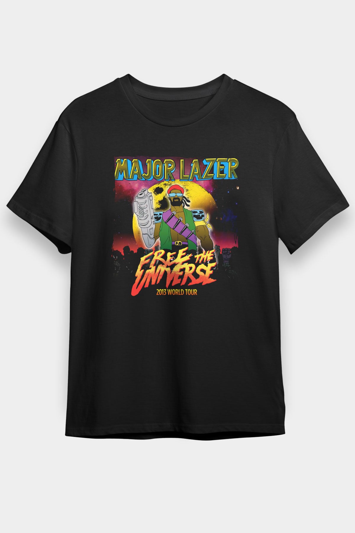 Major Lazer Siyah Unisex Tişört T-Shirt - TişörtFabrikası