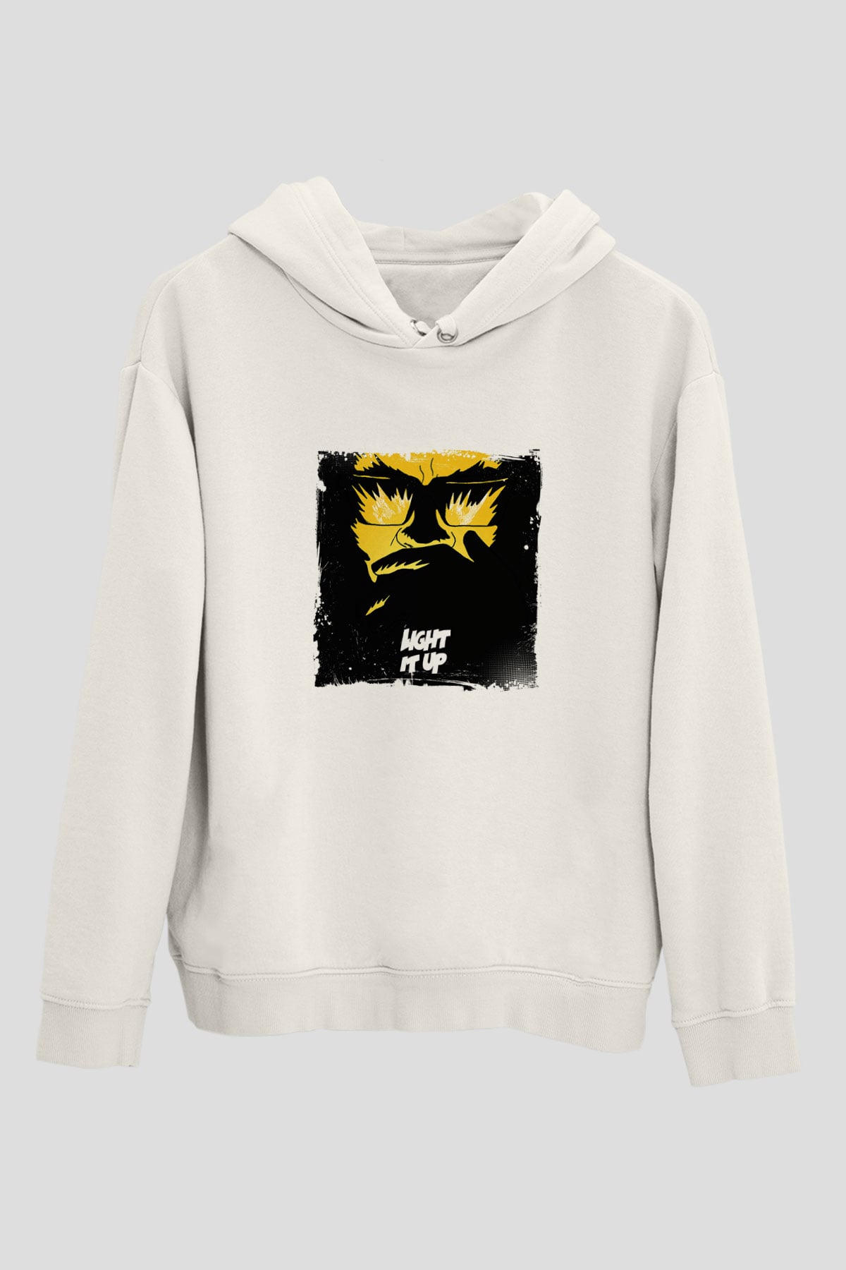 Major LazerBaskılı Beyaz Hoodie