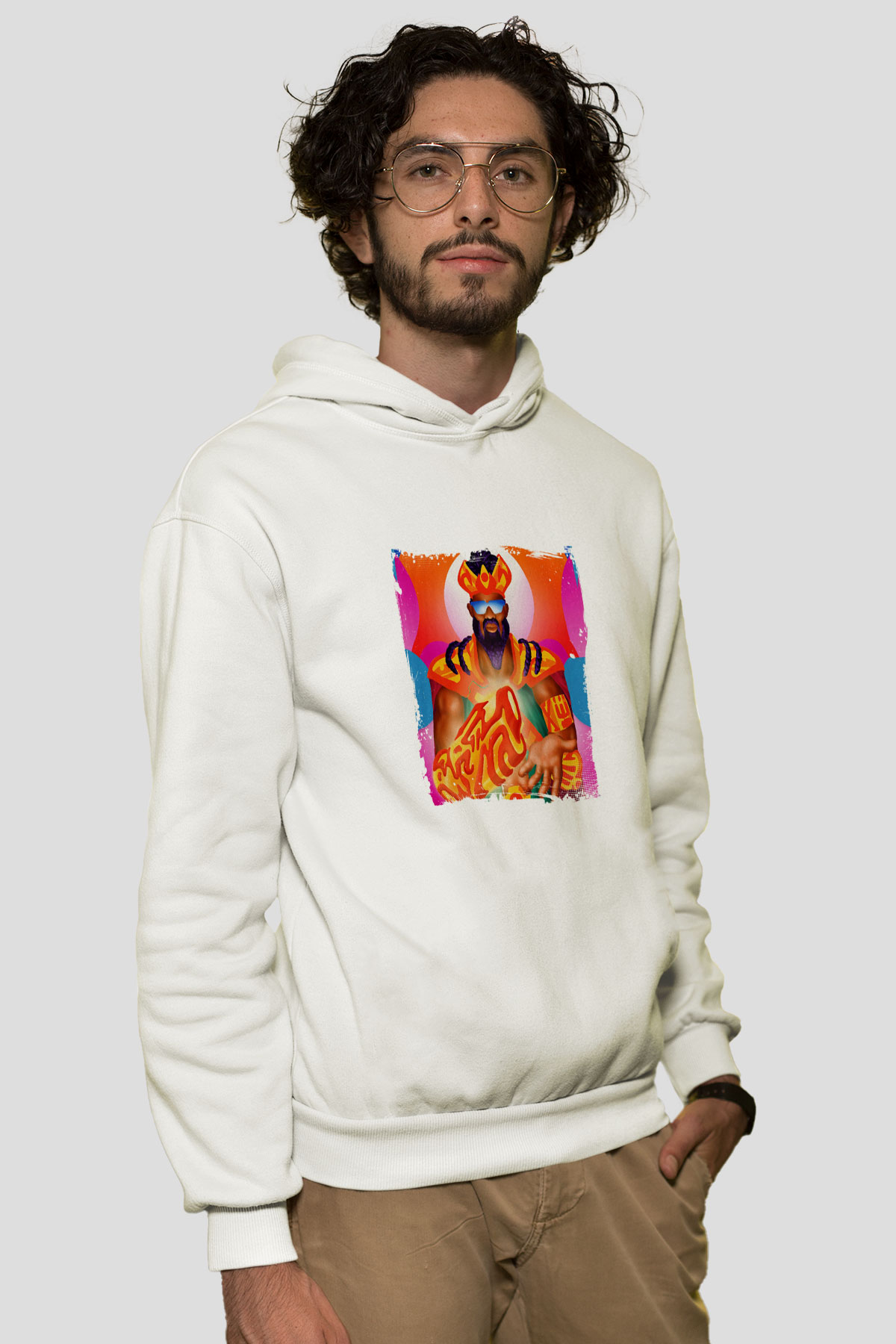 Major LazerBaskılı Beyaz Hoodie