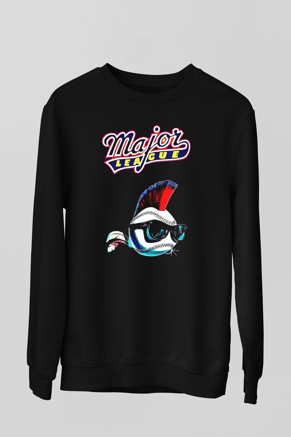 Major League Siyah Unisex  Sweatshirt