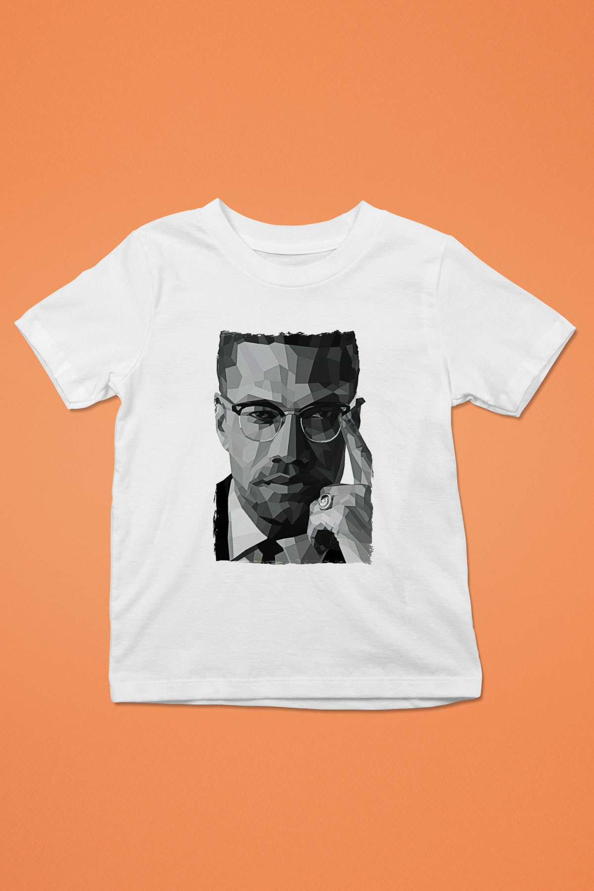 Malcolm X James Baskılı Beyaz Unisex Beyaz Çocuk Tişört - Tshirt