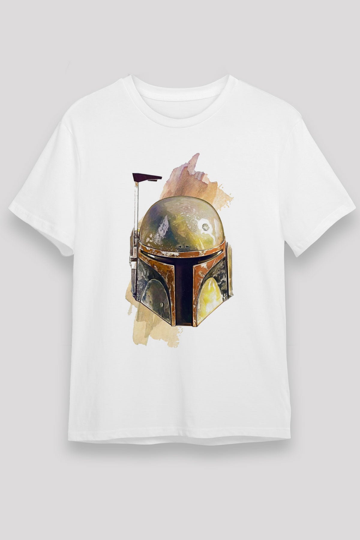 Mandalorian Unisex Baskılı Beyaz Tişört - Tshirt