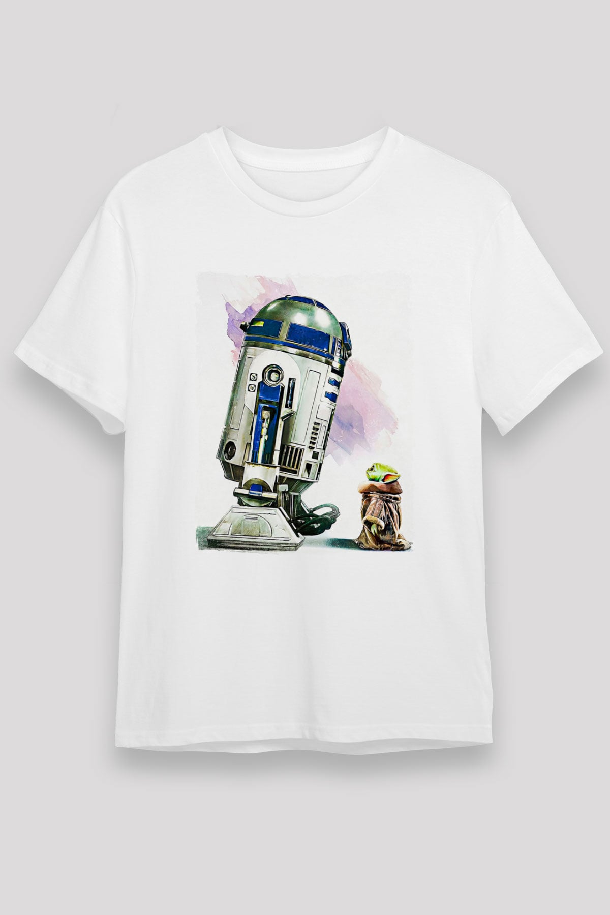Mandolarian Unisex Baskılı Beyaz Tişört - Tshirt