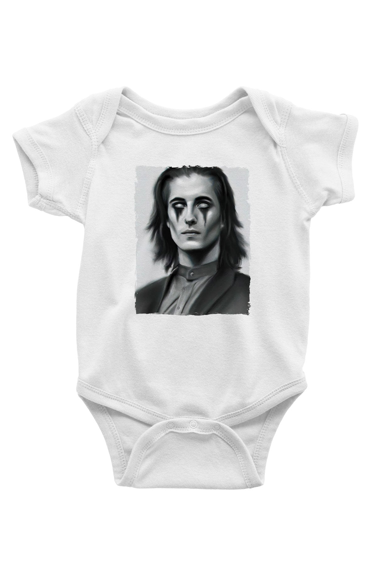 Maneskin Baskılı Beyaz Unisex Bebek Body - Zıbın