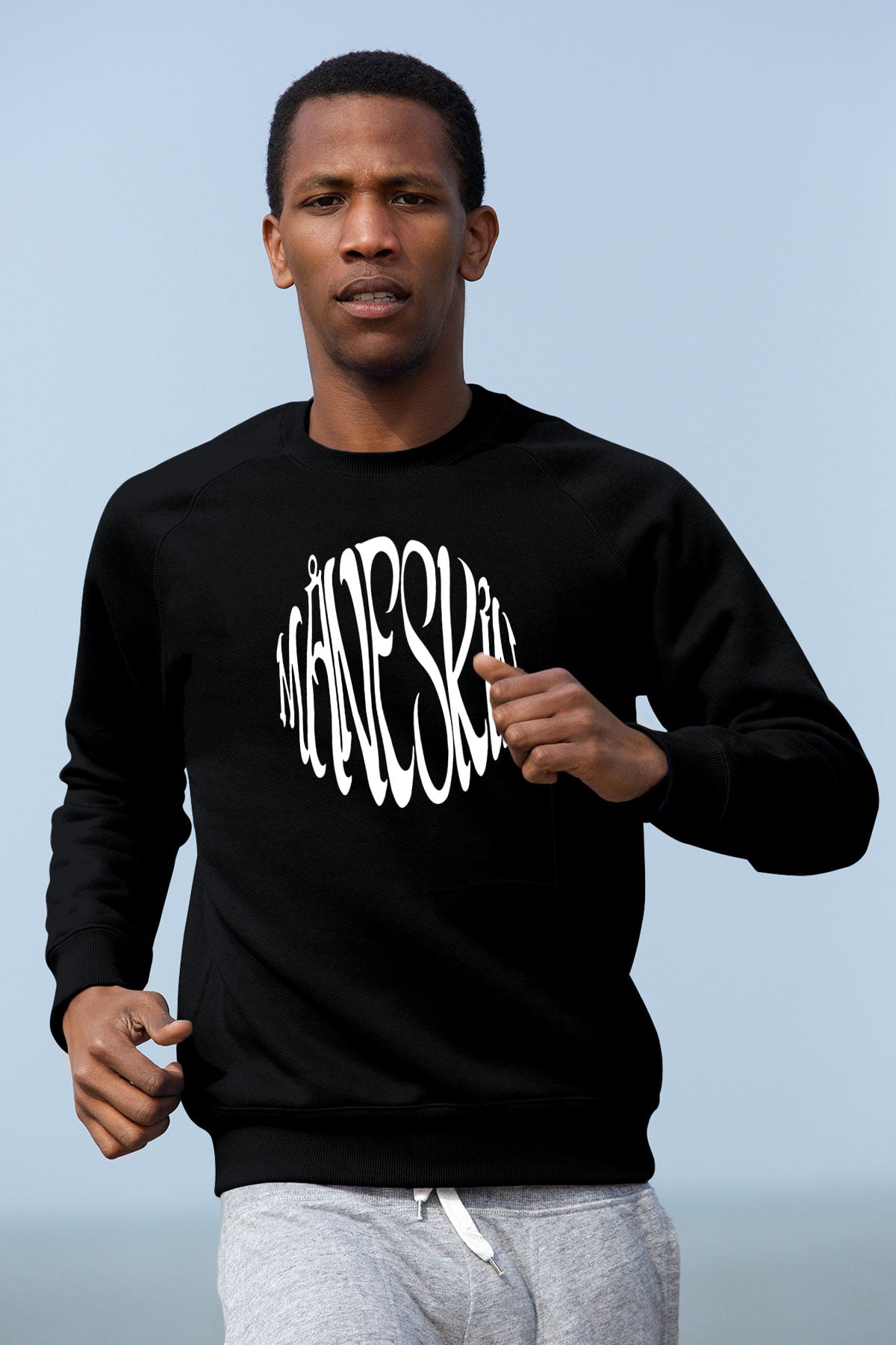 Maneskin Baskılı Unisex Siyah Sweatshirt