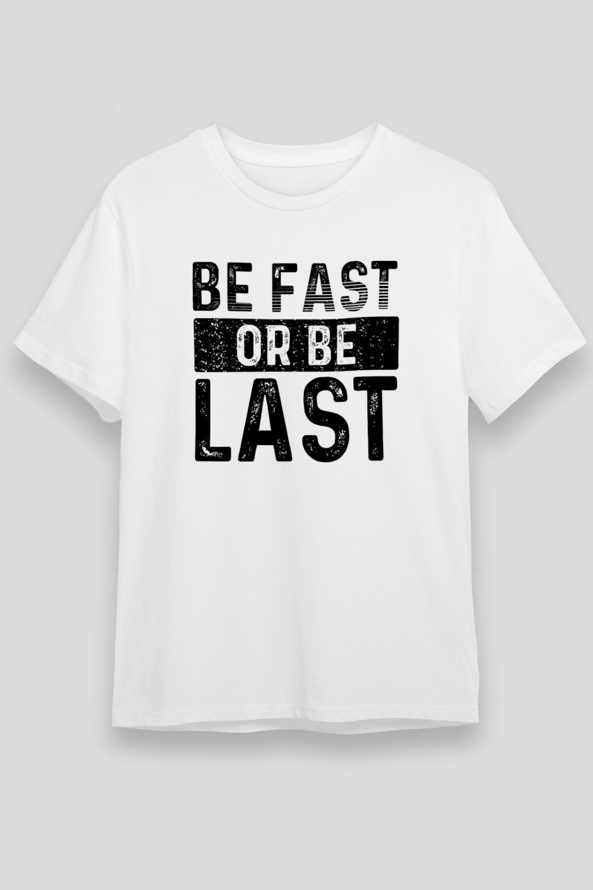 Maraton Baskılı Unisex Beyaz Tişört - Tshirt