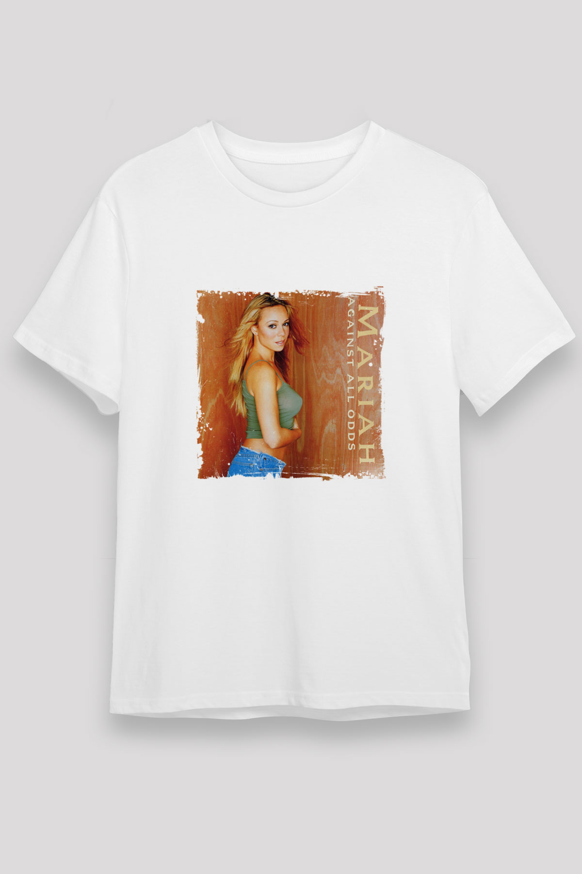 Mariah Carey Baskılı Unisex Beyaz Tişört
