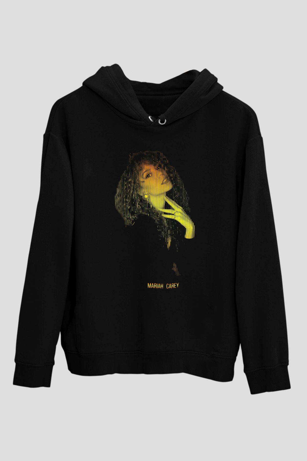 Mariah Carey Siyah Unisex Kapüşonlu Sweatshirt