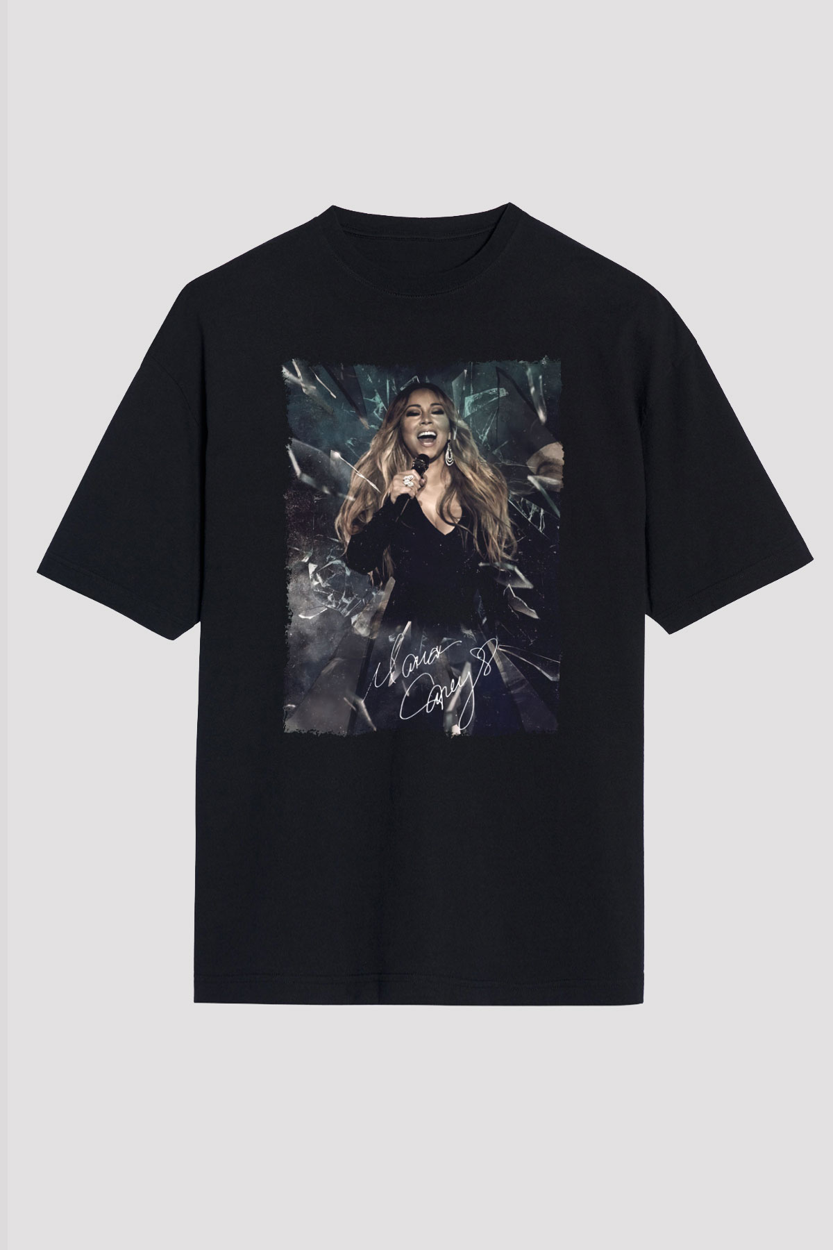 Mariah Carey Siyah Unisex Tişört T-Shirt - TişörtFabrikası