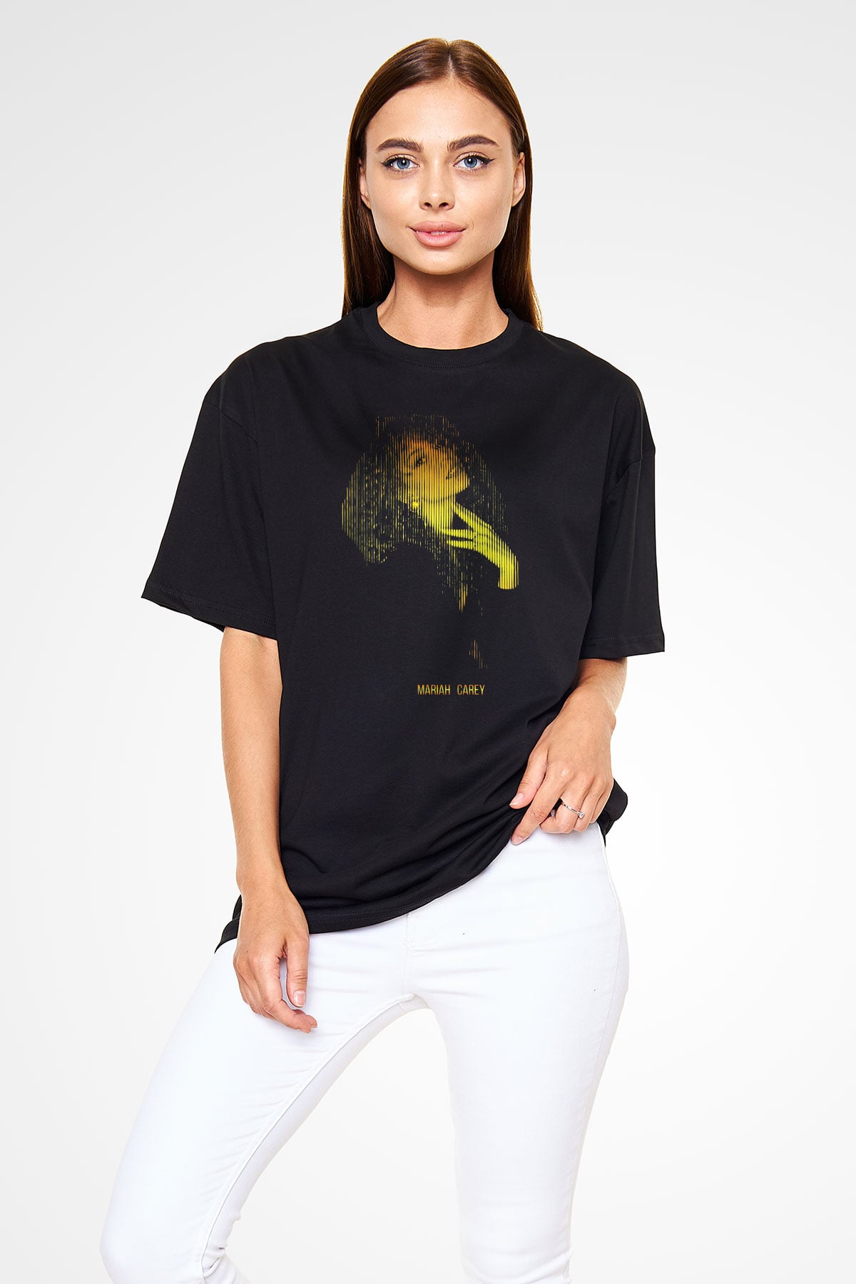 Mariah Carey Siyah Unisex Tişört T-Shirt - TişörtFabrikası