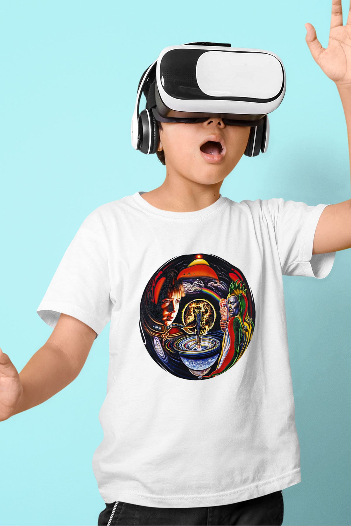Marillion Baskılı Beyaz Unisex Beyaz Çocuk Tişört - Tshirt