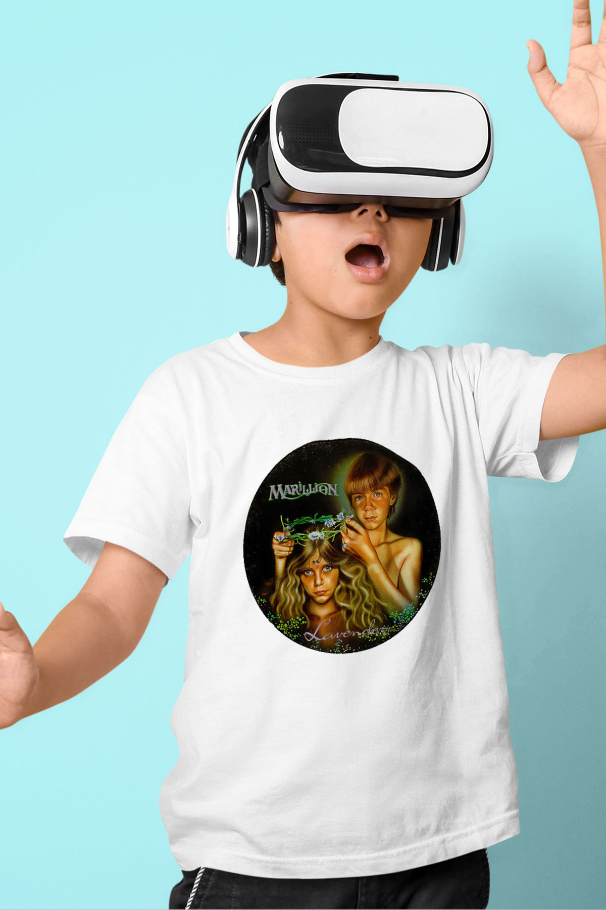 Marillion Baskılı Beyaz Unisex Beyaz Çocuk Tişört - Tshirt